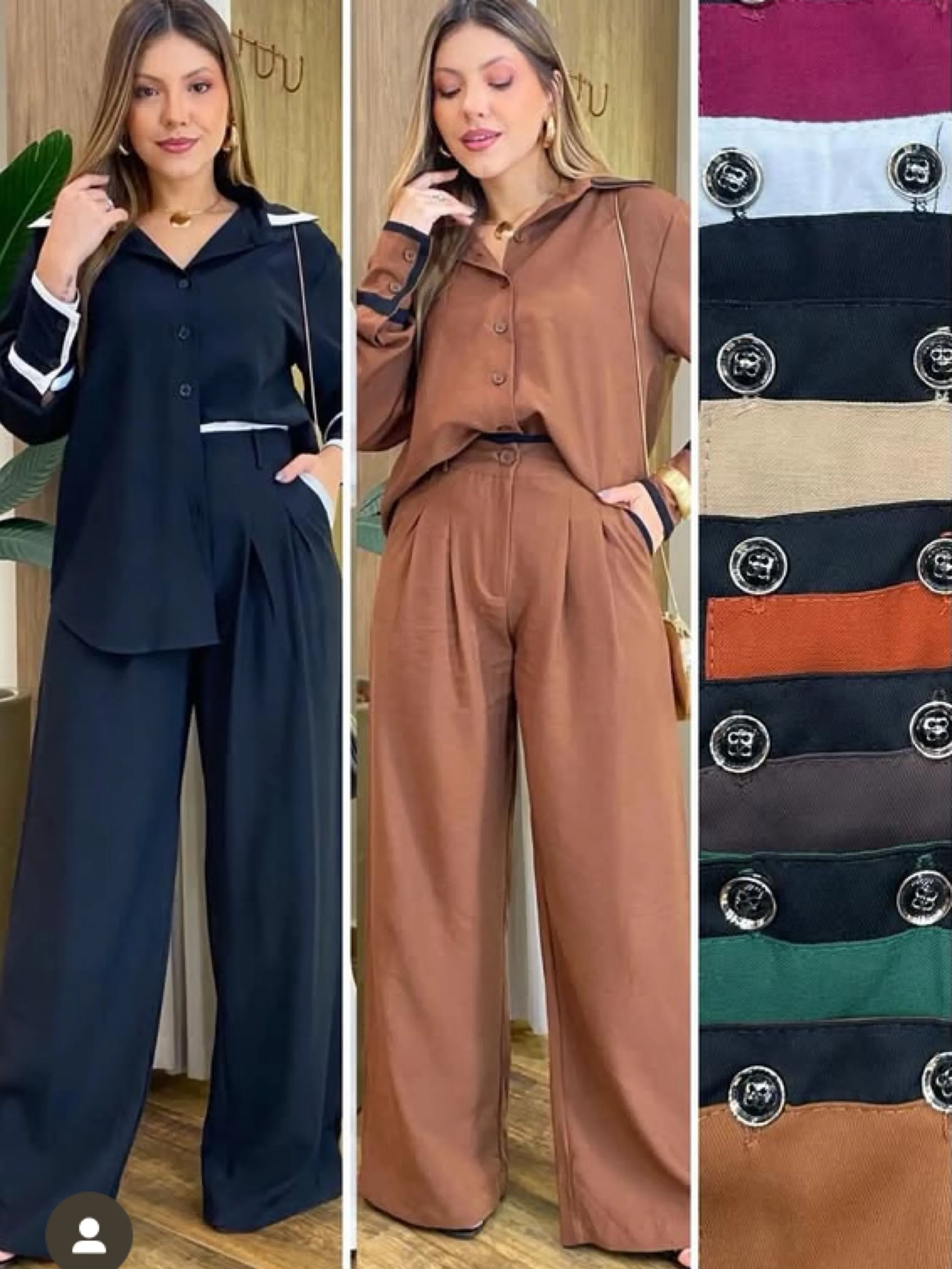 Conjunto Pantalona e camisa manga longa tecido sensorial