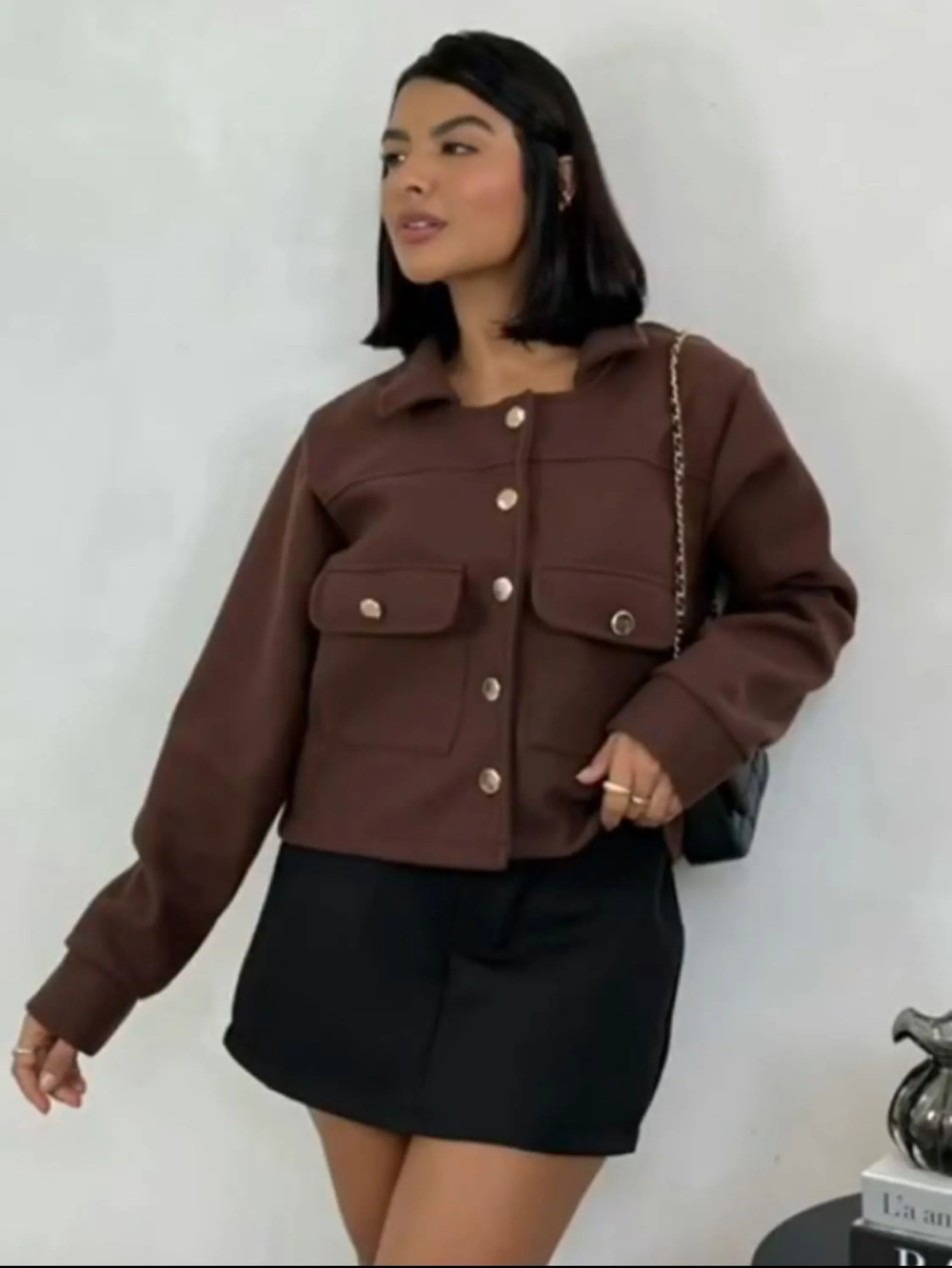 Casaco feminino Lá batida vest até 44