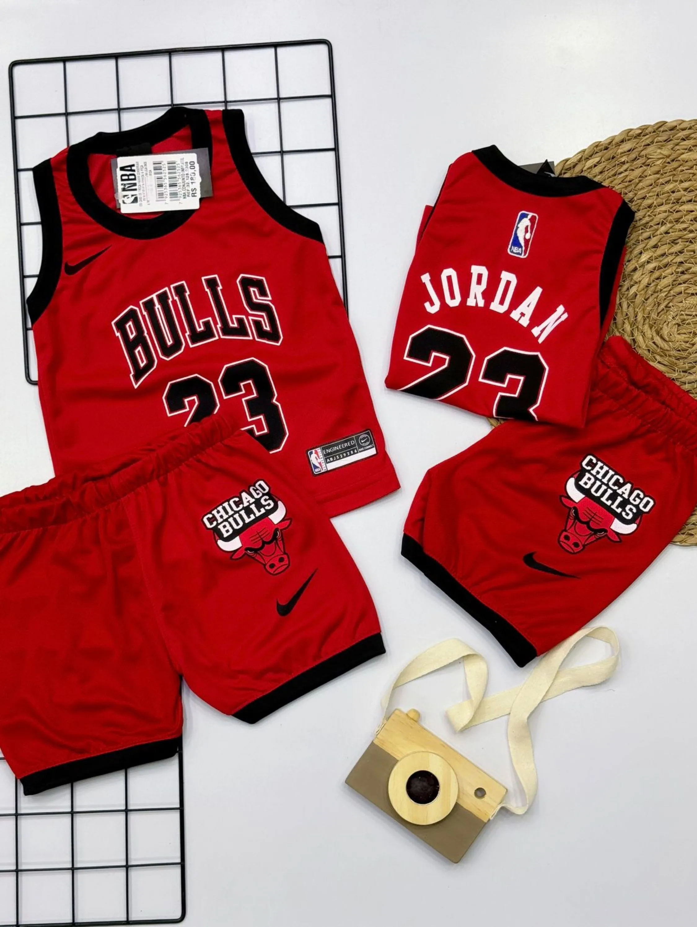 Conjunto basquete chicago Bulls infantil /juvenil linha premium