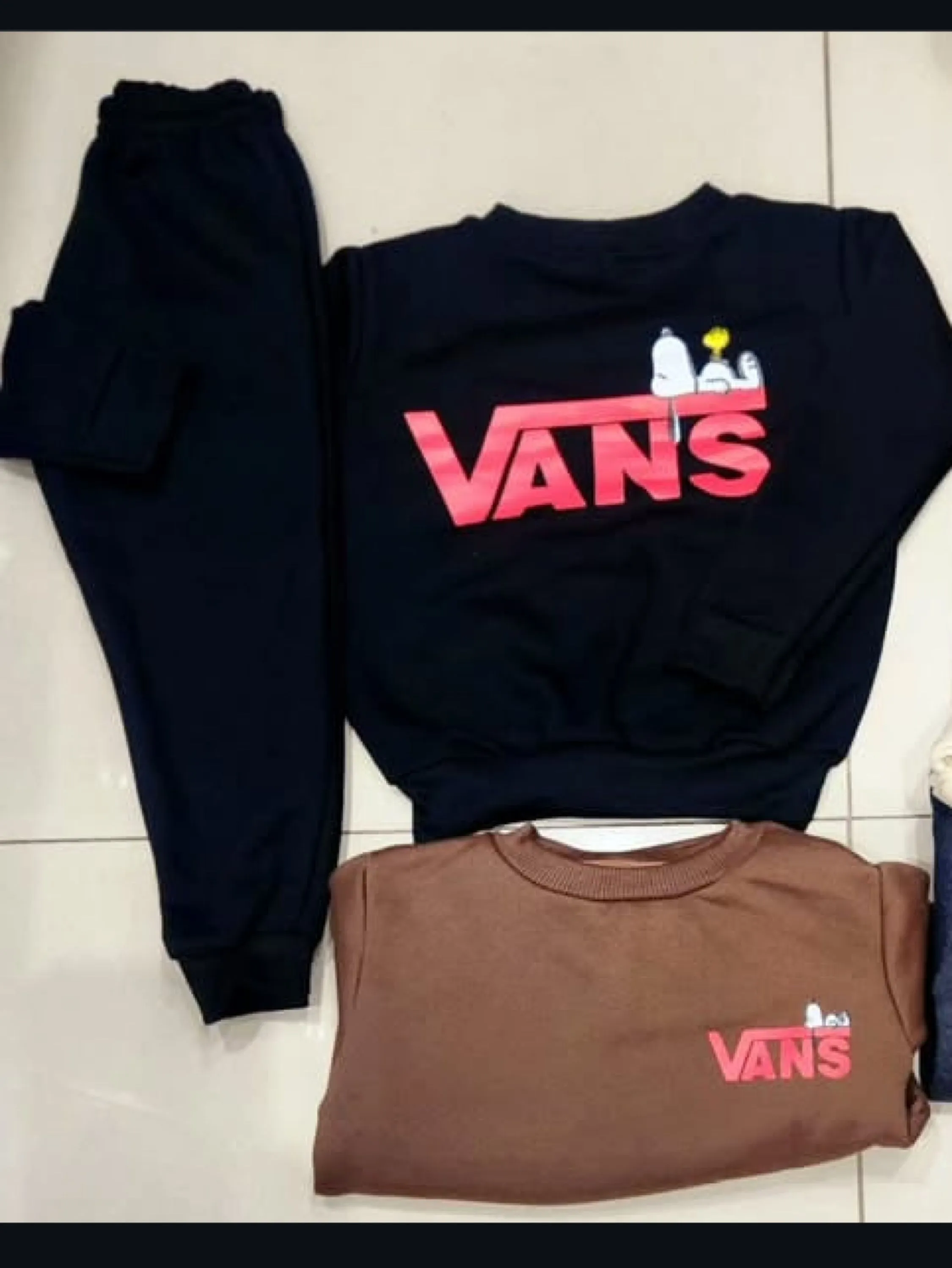 Conjunto de moletom forrado Vans juvenil