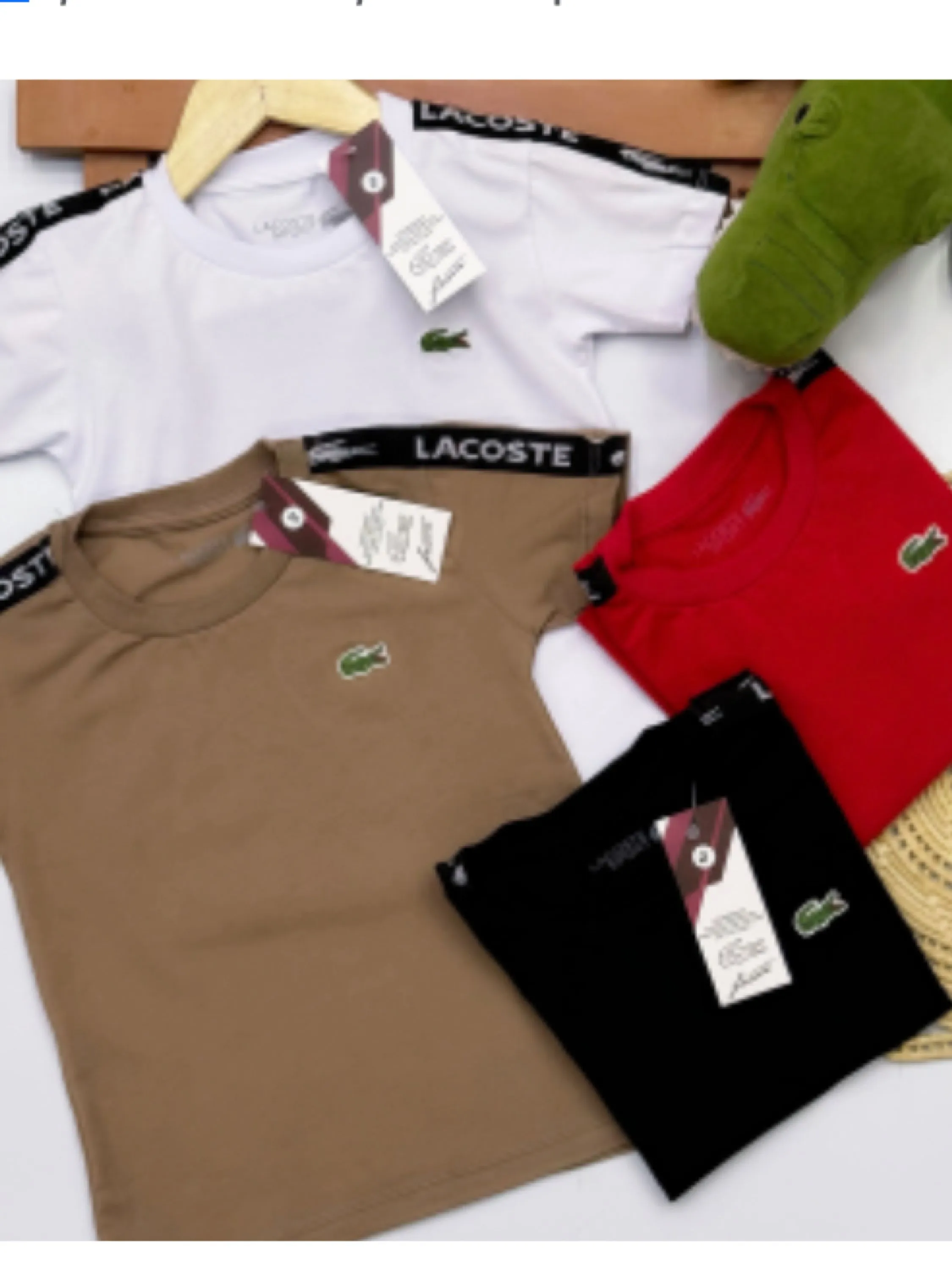 Camiseta Lacoste malha peruana infantil/juvenil linha premium