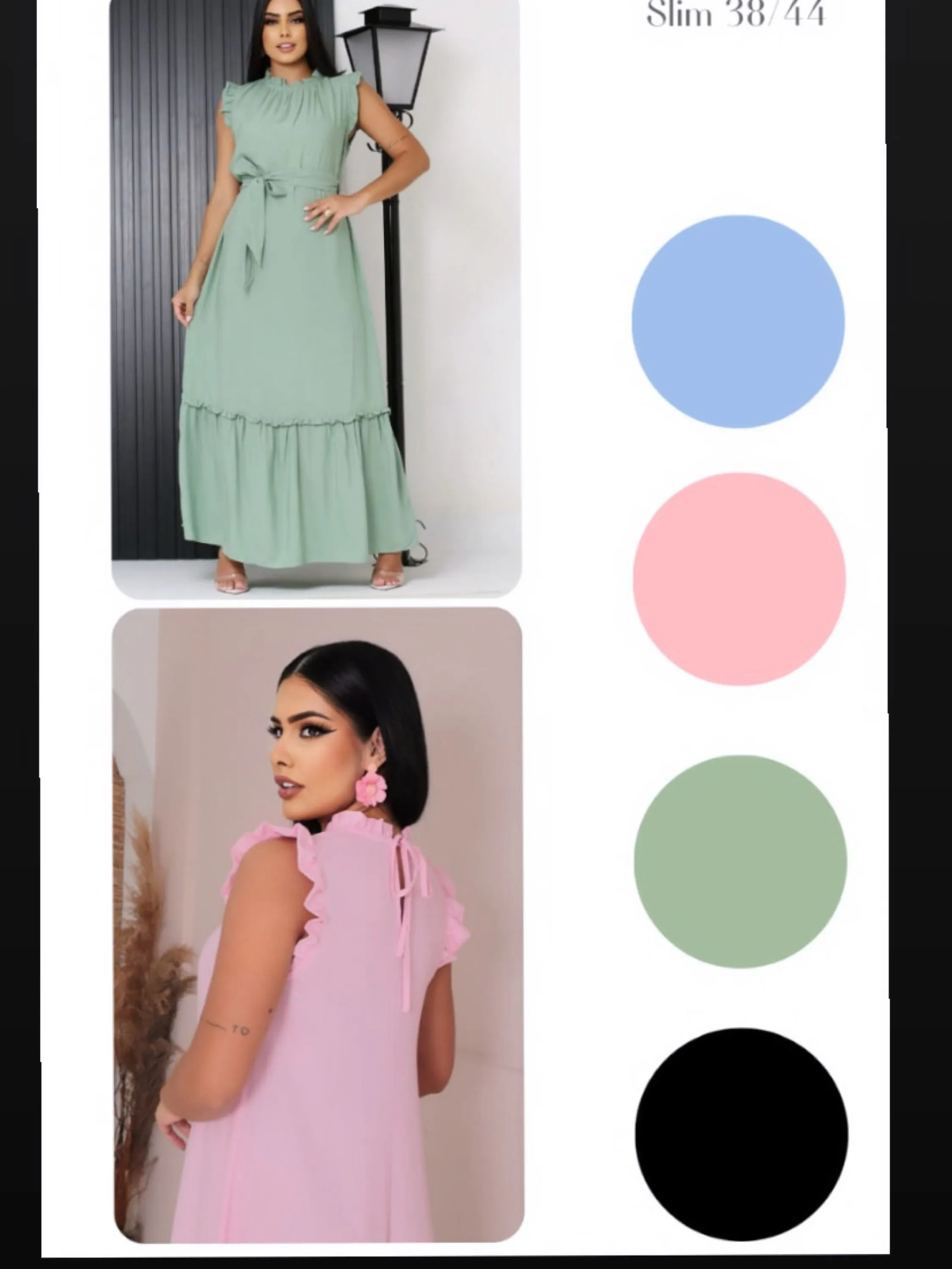 Vestido Rafaela longo plus size tecido viscose sarjada