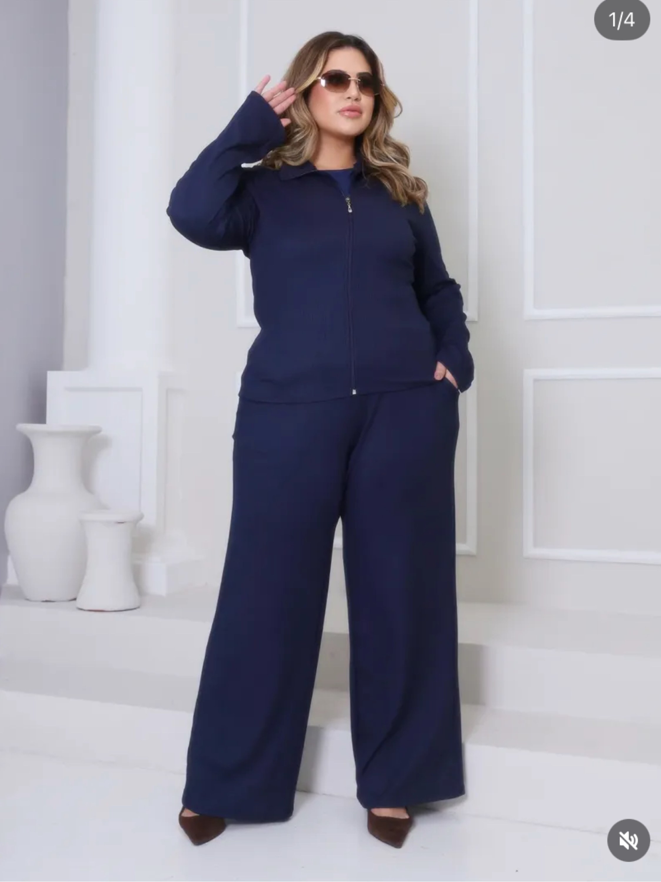 Conjunto calça e blusa Plus size
