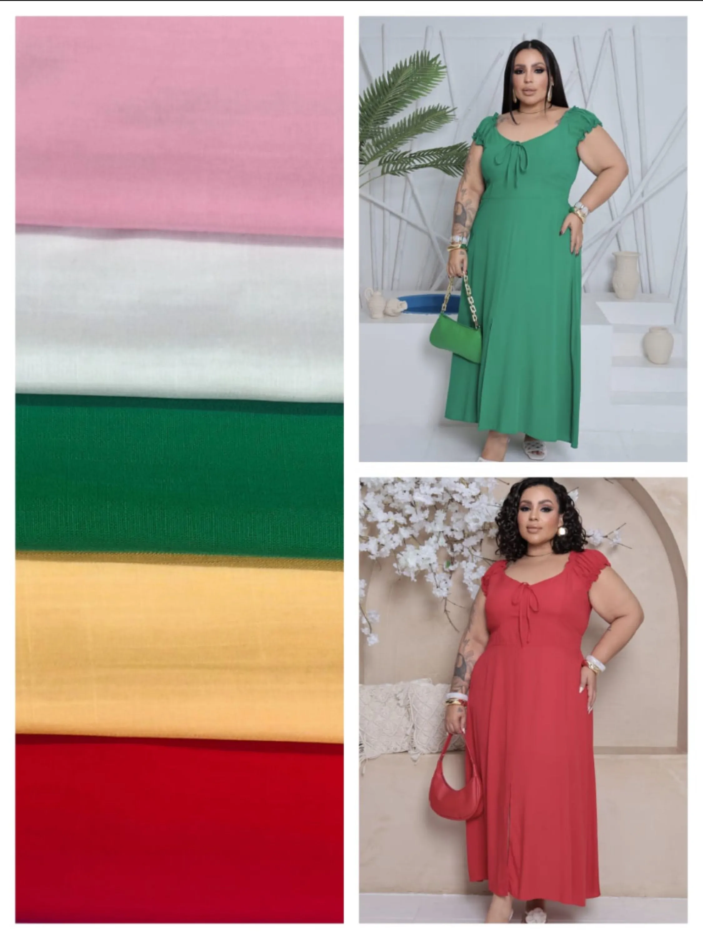 Vestido longo ciganinha Plus