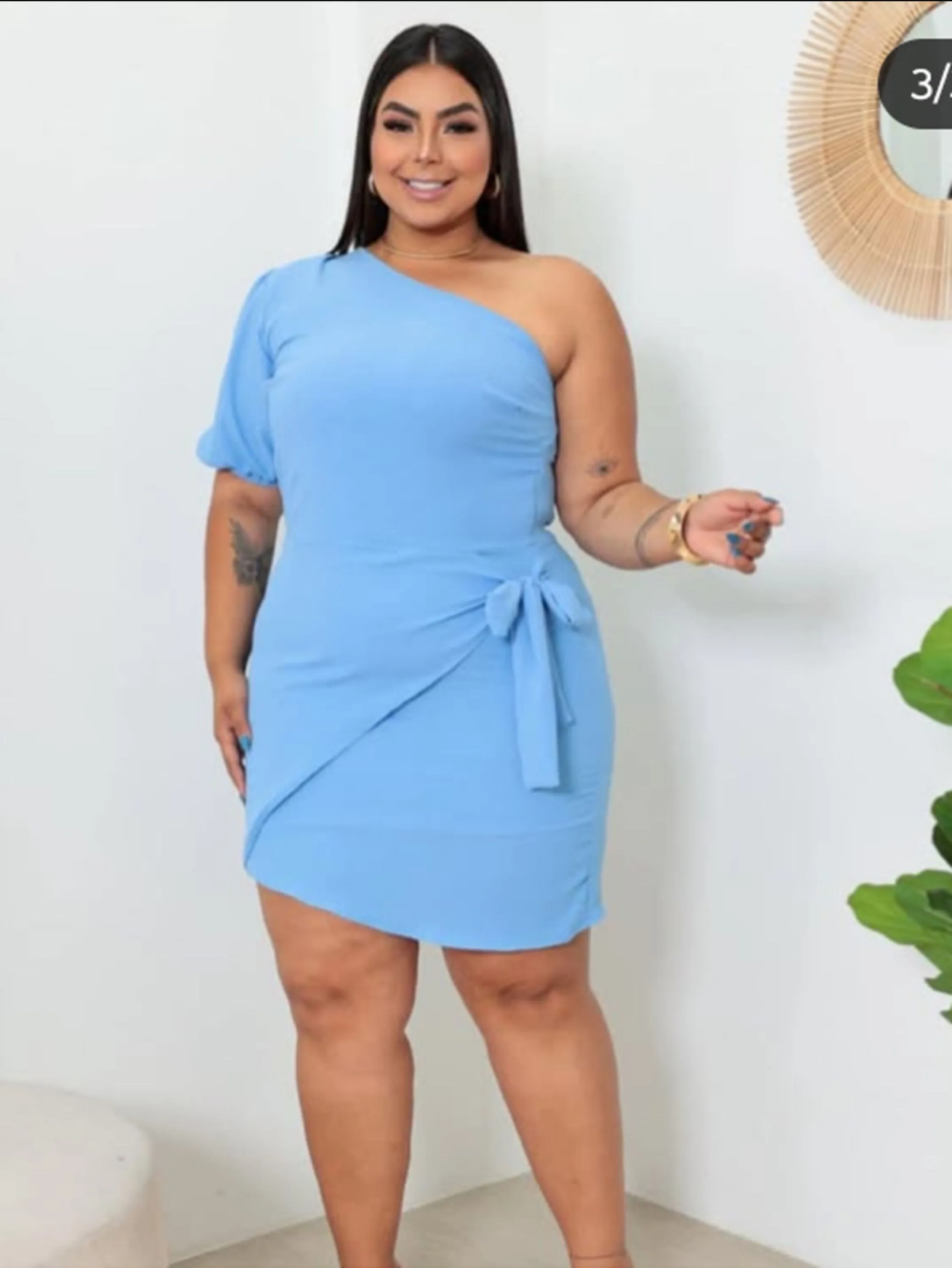 Vestido plus size tecido Duna forrado