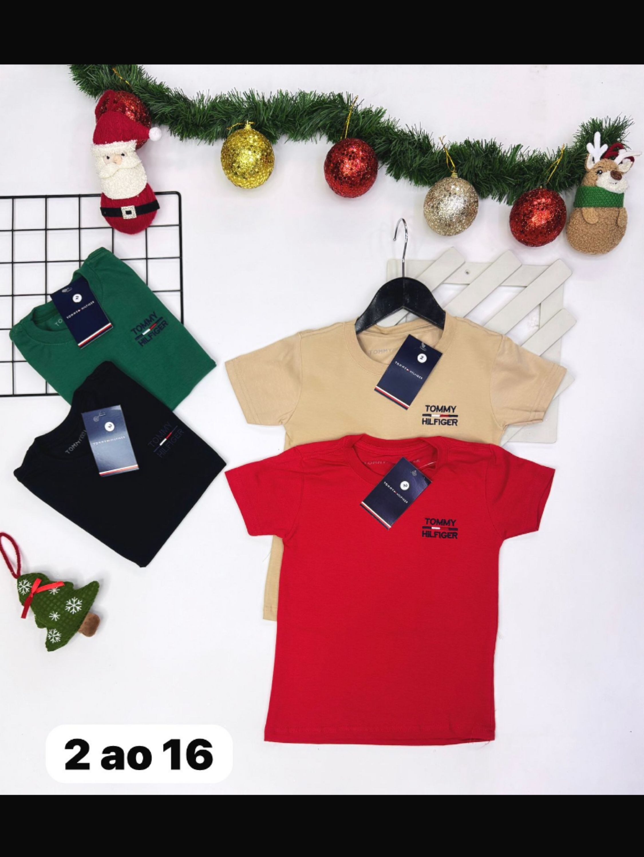 Camiseta Tommy infantil /juvenil malha peruana