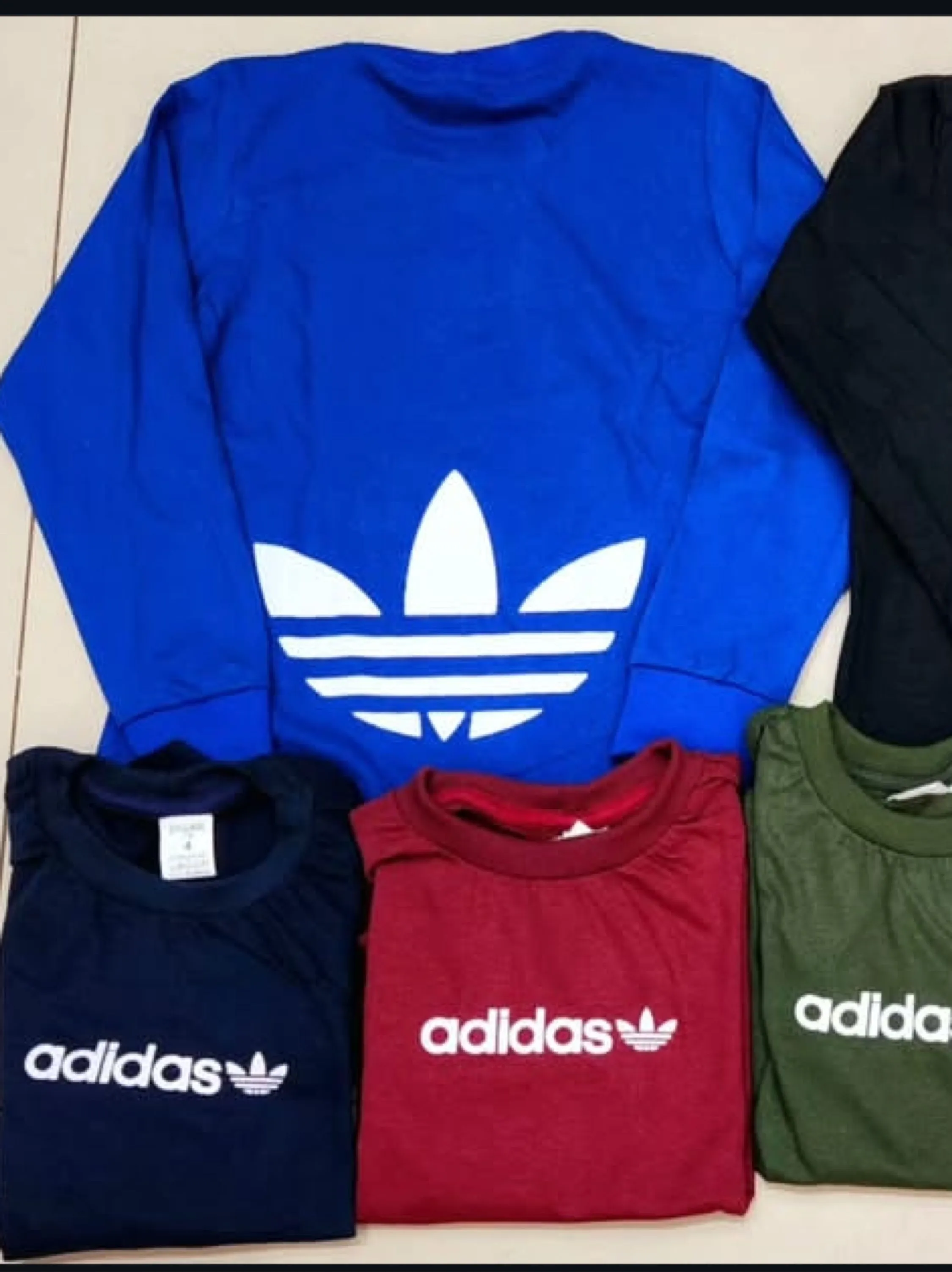 Camiseta manga longa 100% algodão Adidas