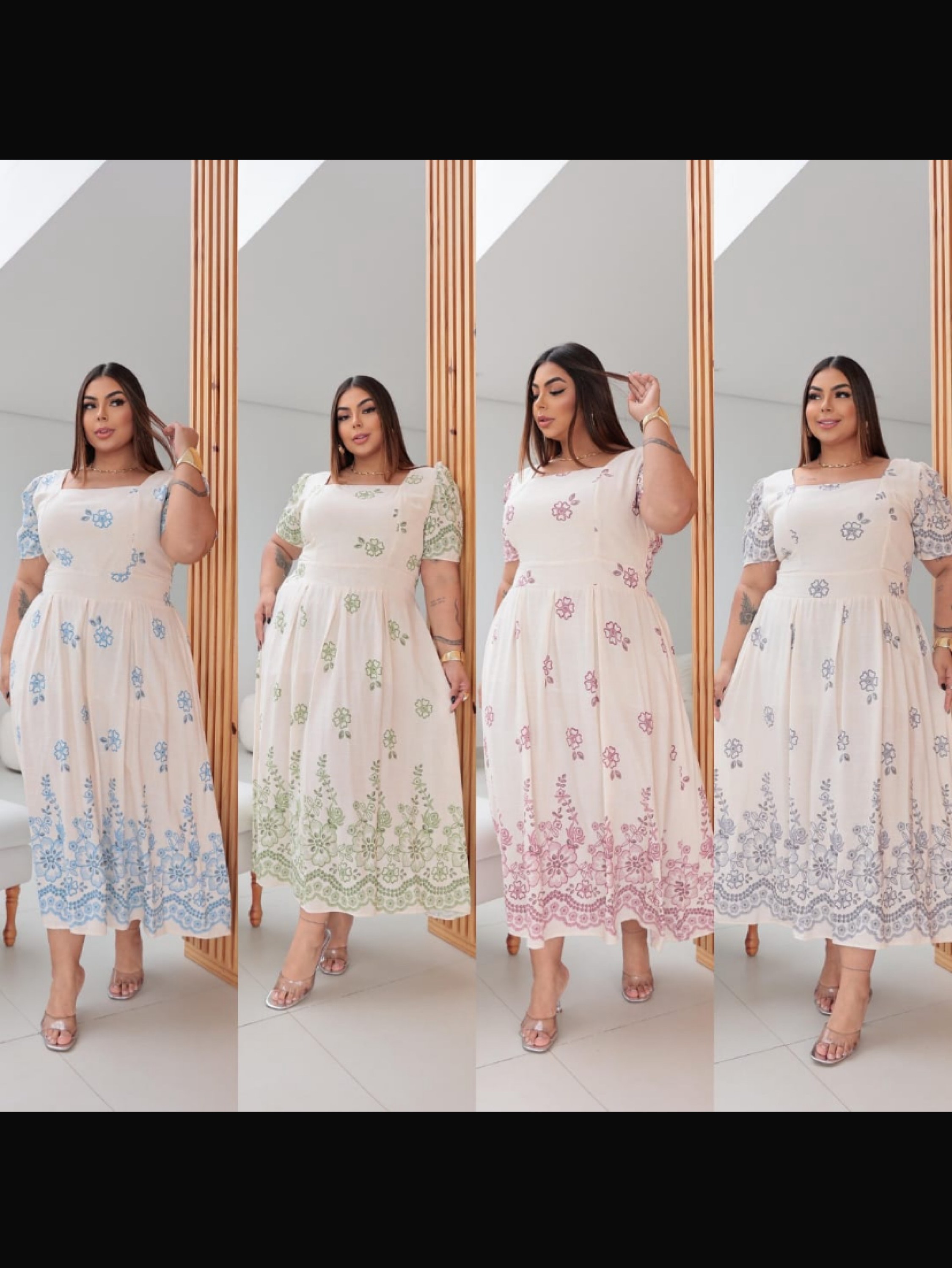 Vestido Florata longuete Plus size