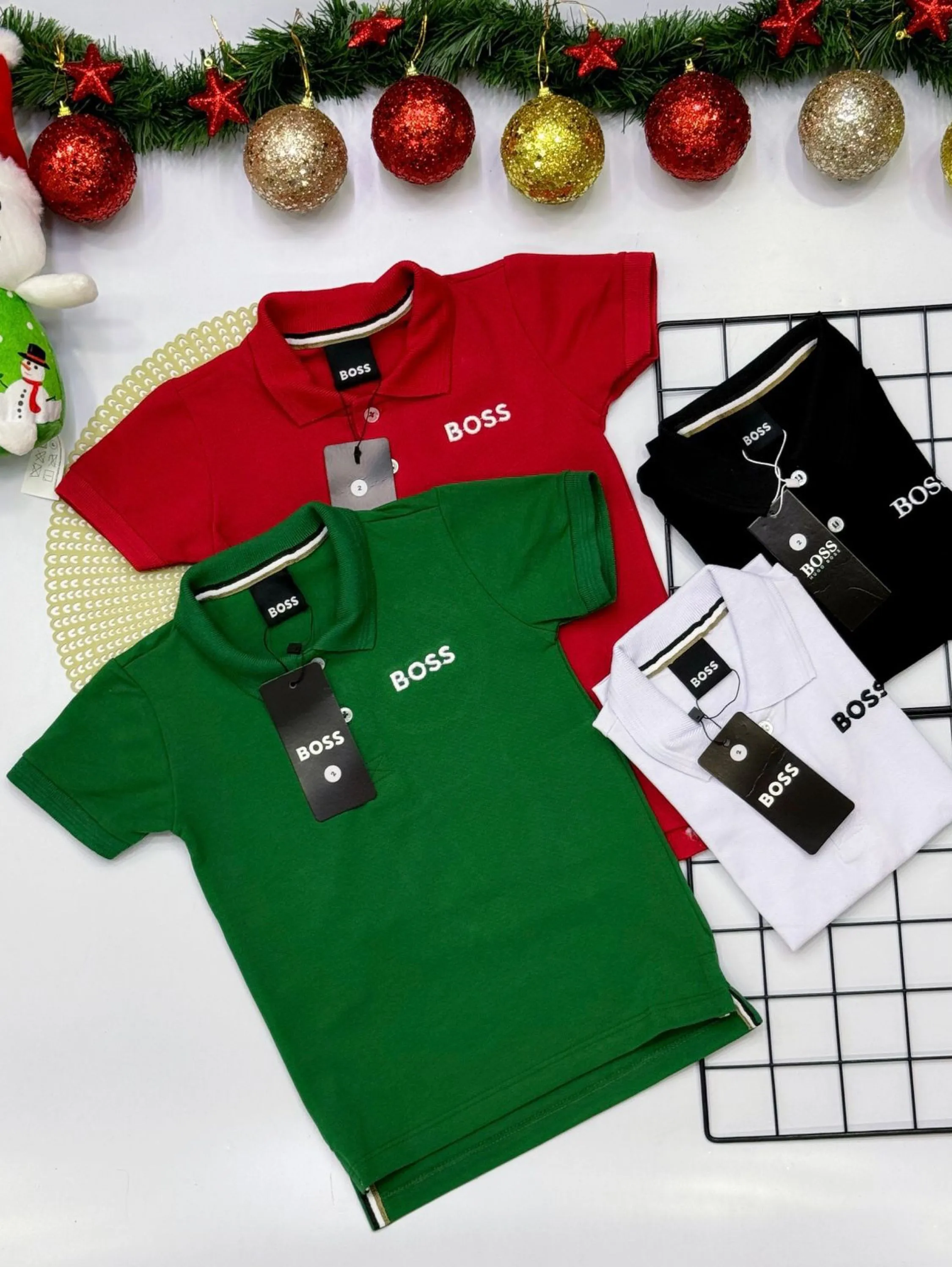 Camisa Polo Boss infantil/juvenil linha premium