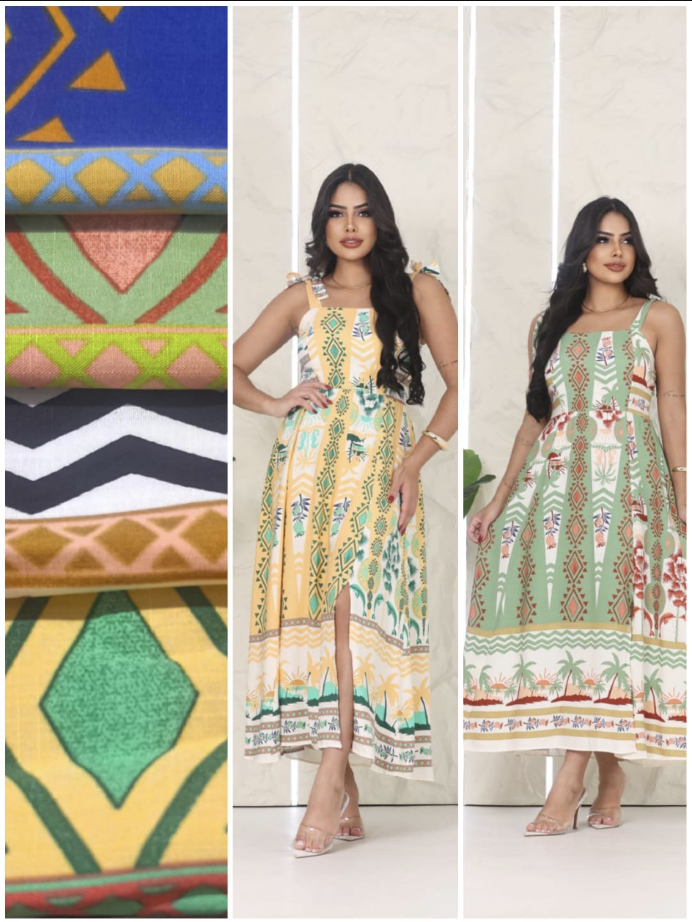 Vestido Bianca slim estampado