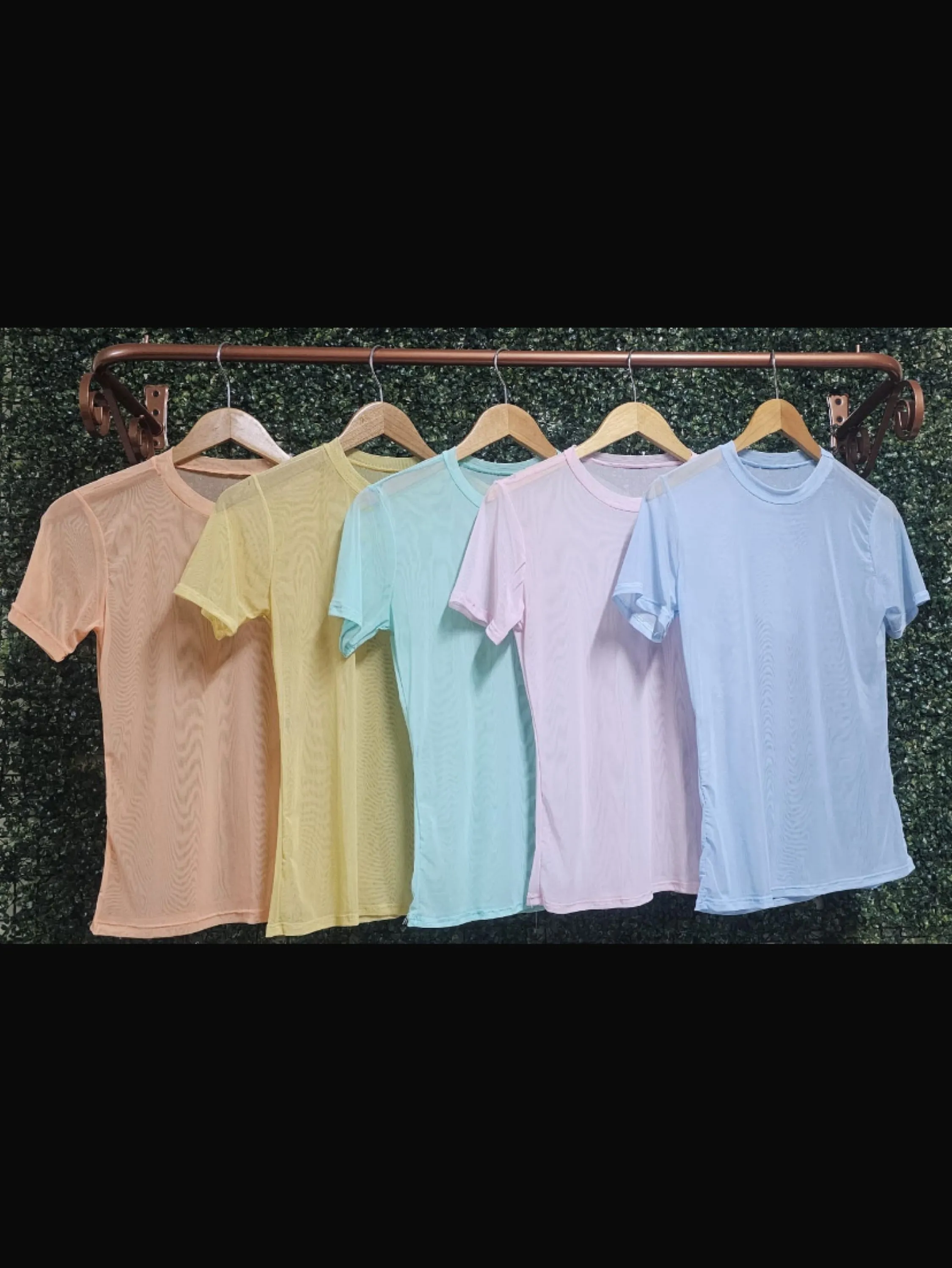 Kit com 5 blusinhas básicas em tule vesre até 40