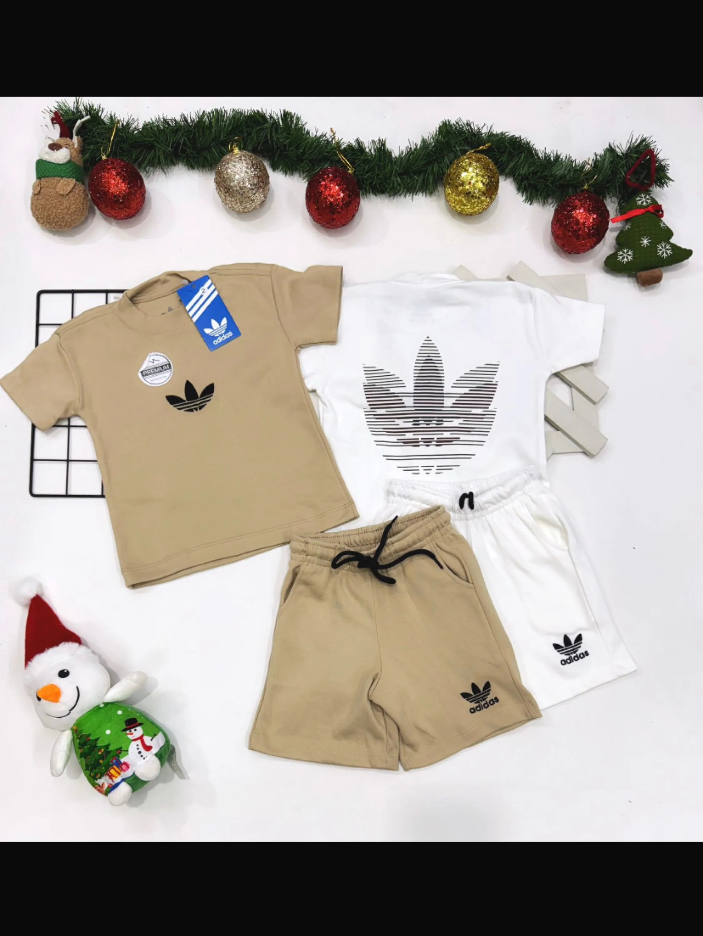 Conjunto shorts e camiseta Adidas infantil/juvenil