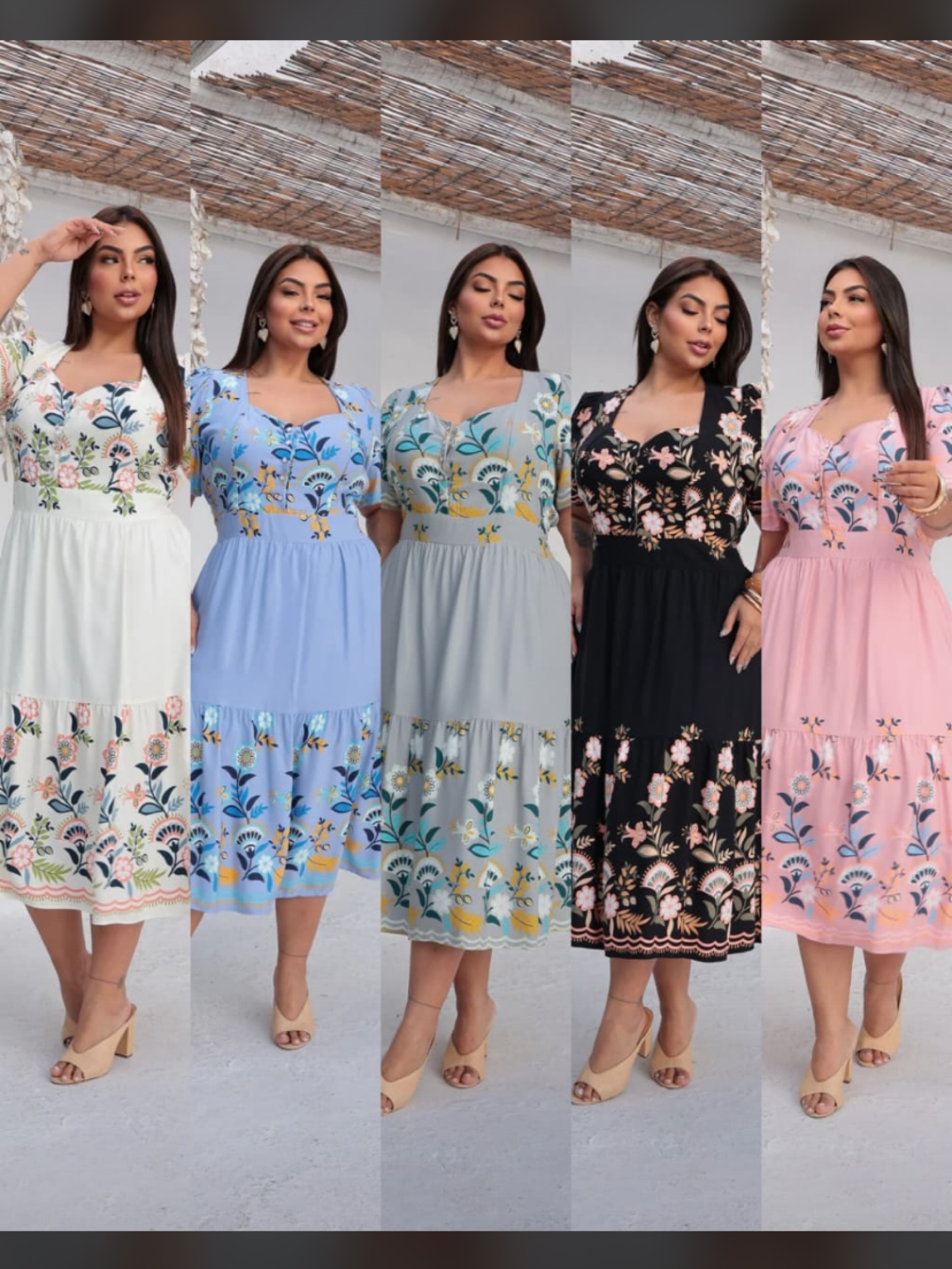 Vestido mídi Plus size