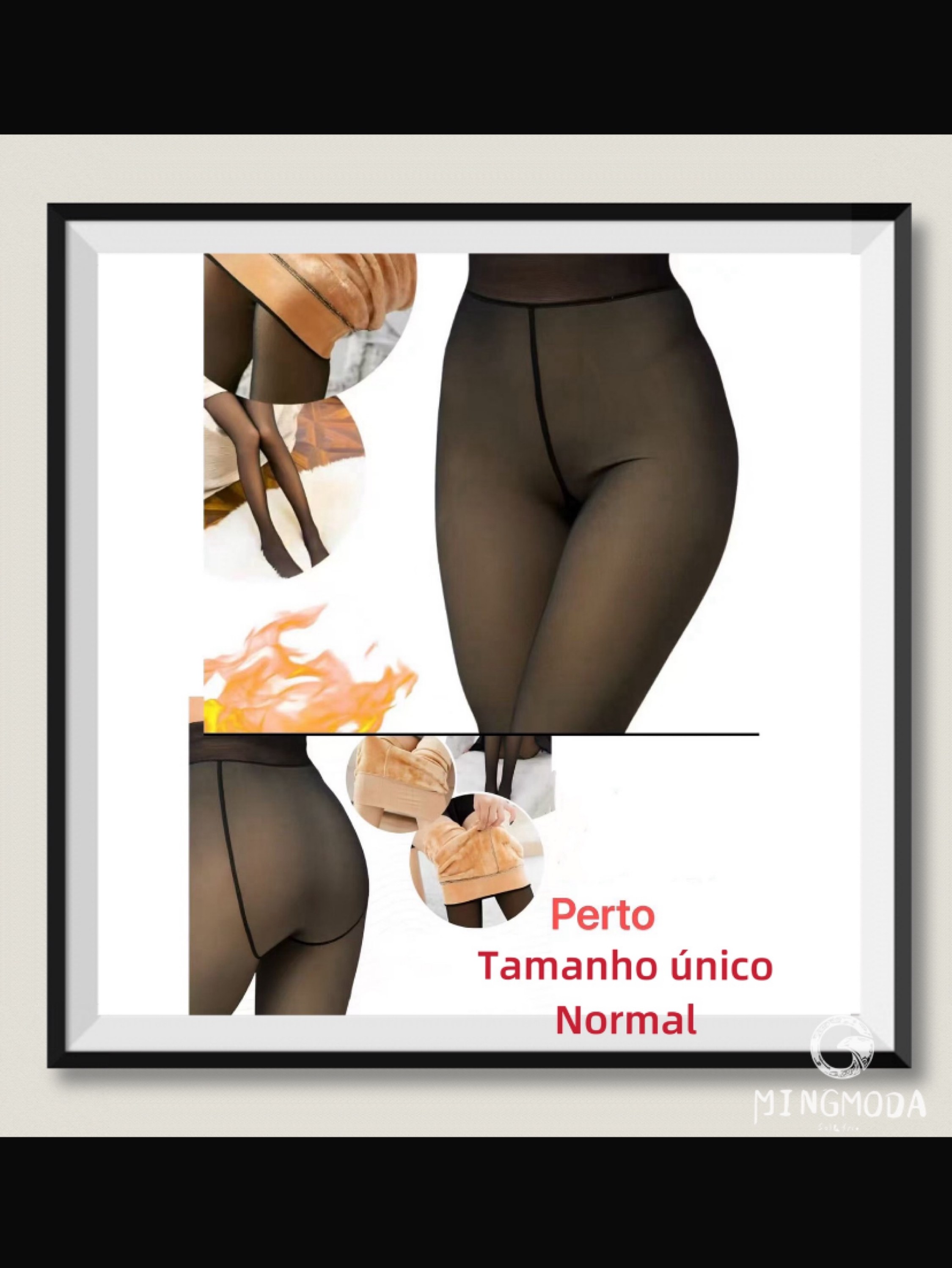 Pacote com 12 meias calças translúcidas