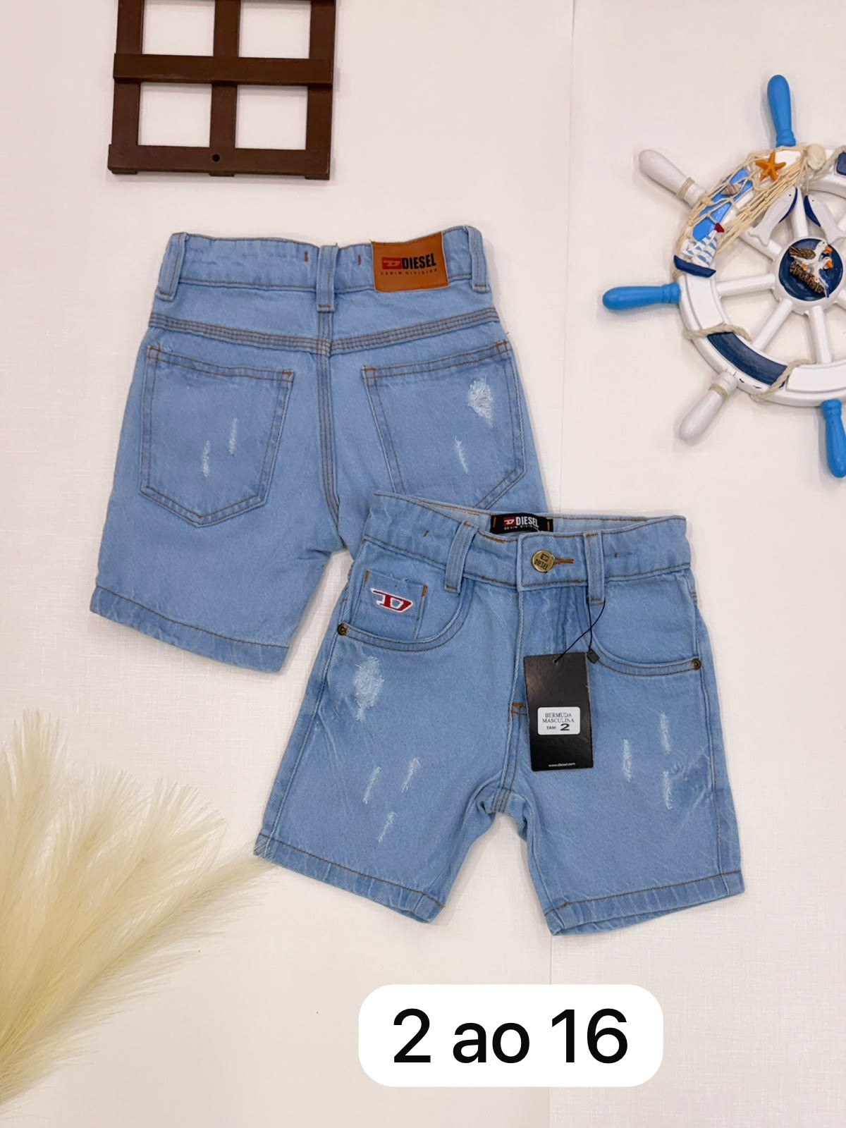 Bermuda jeans infantil/juvenil