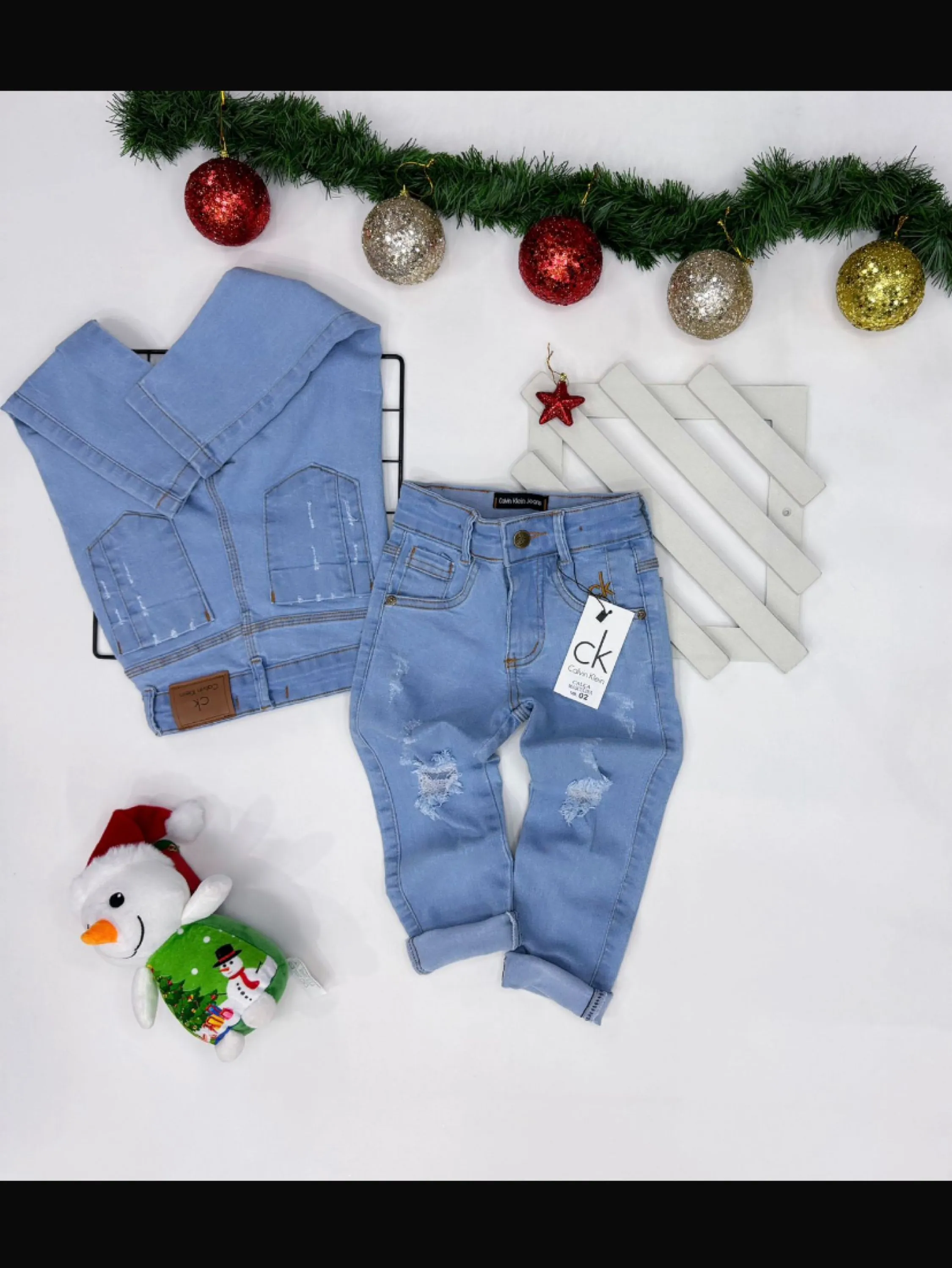 Calça jeans Calvin Klein infantil/juvenul
