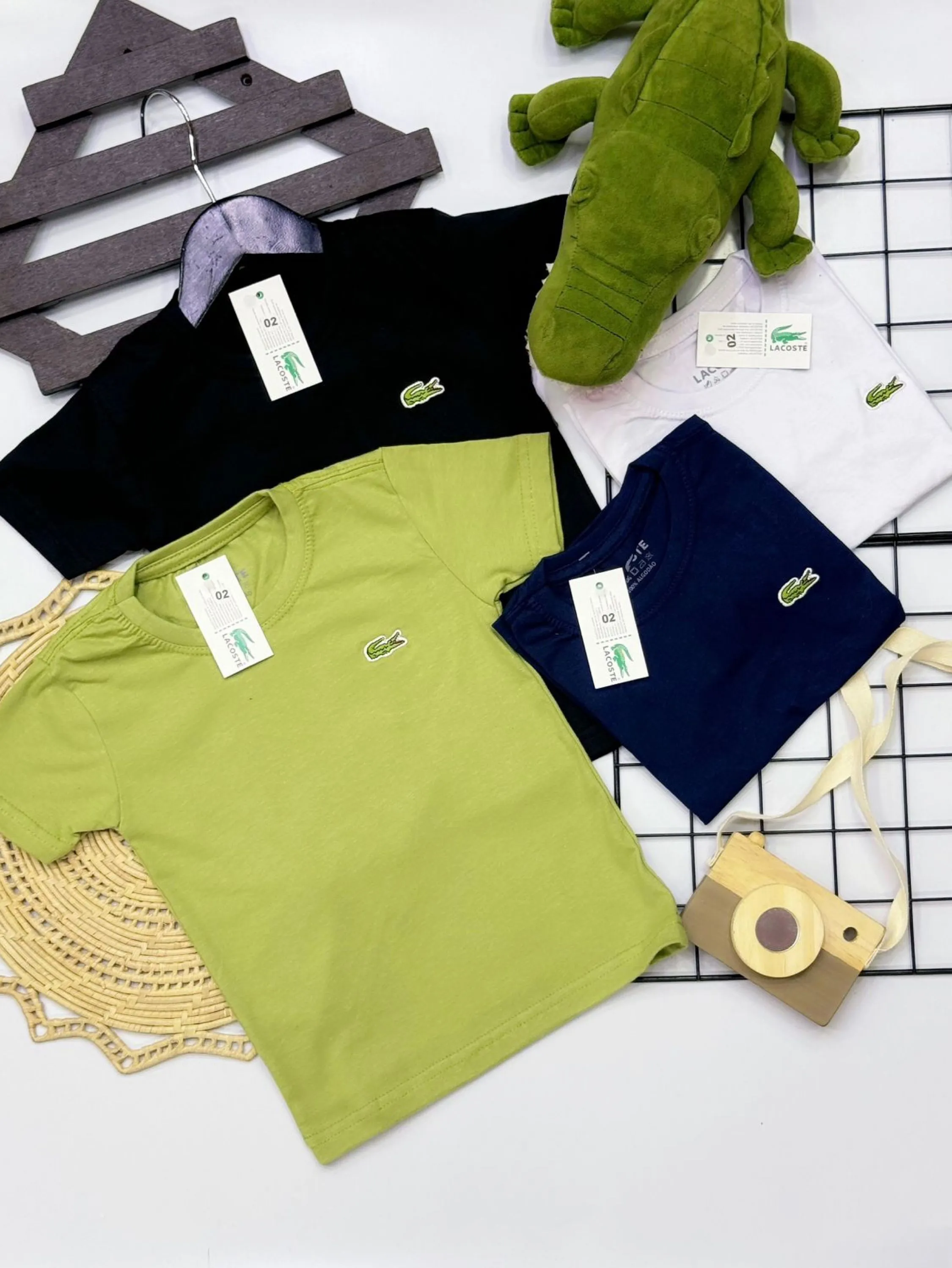 Camiseta Lacoste infantil/juvenil 100%algodao