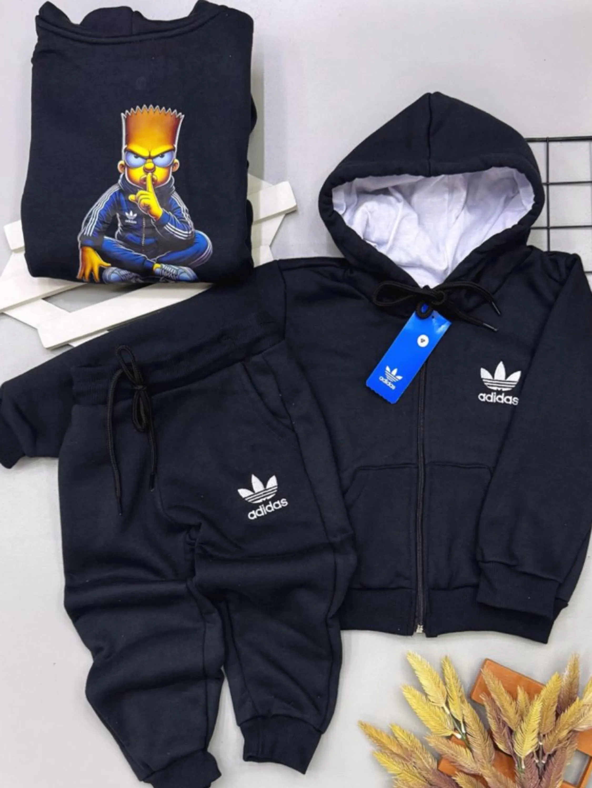 Conjunto Adidas moletom 3 cabos infantil /juvenil