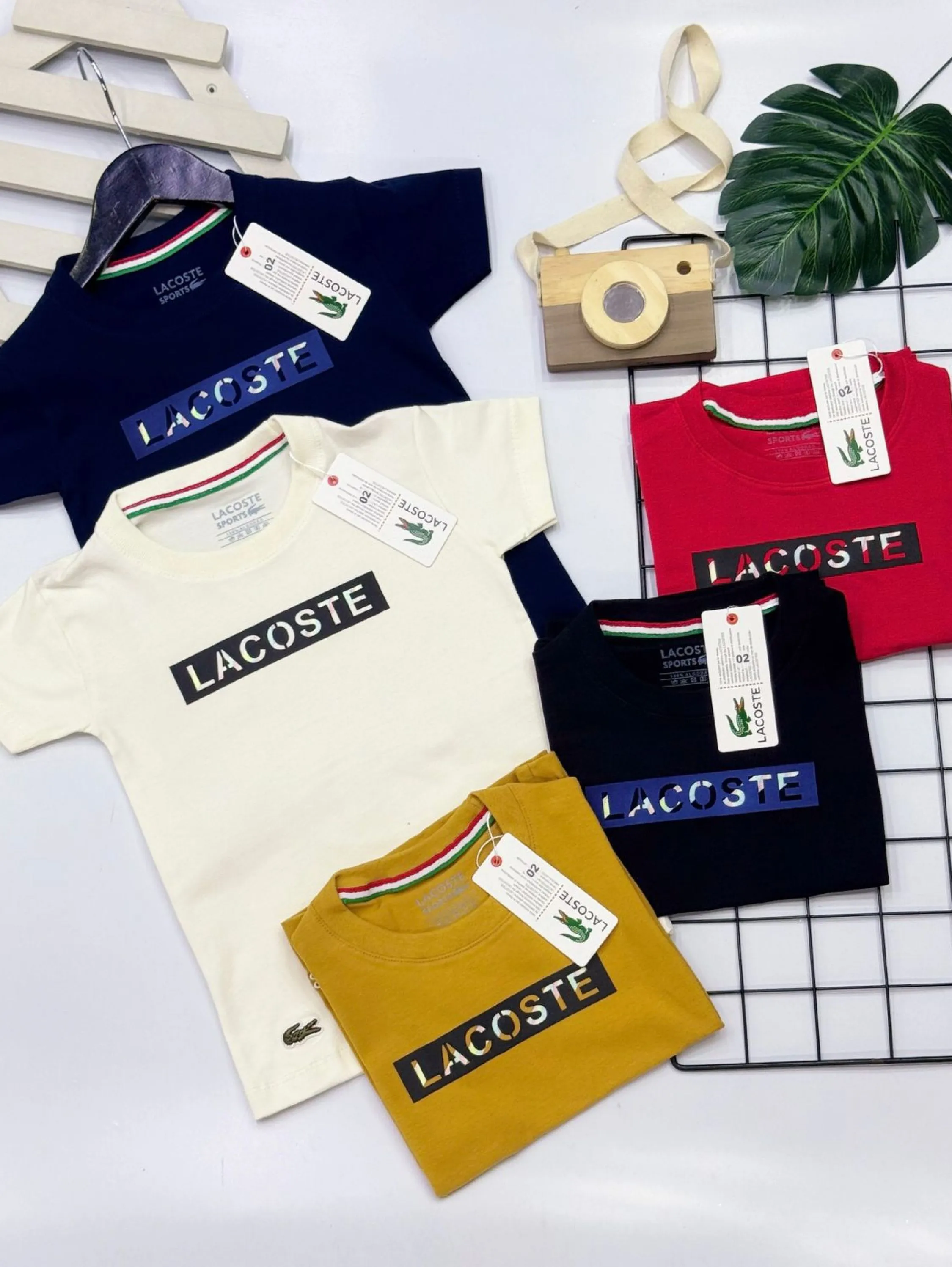 Camiseta Lacoste infantil /juvenil malha peruana