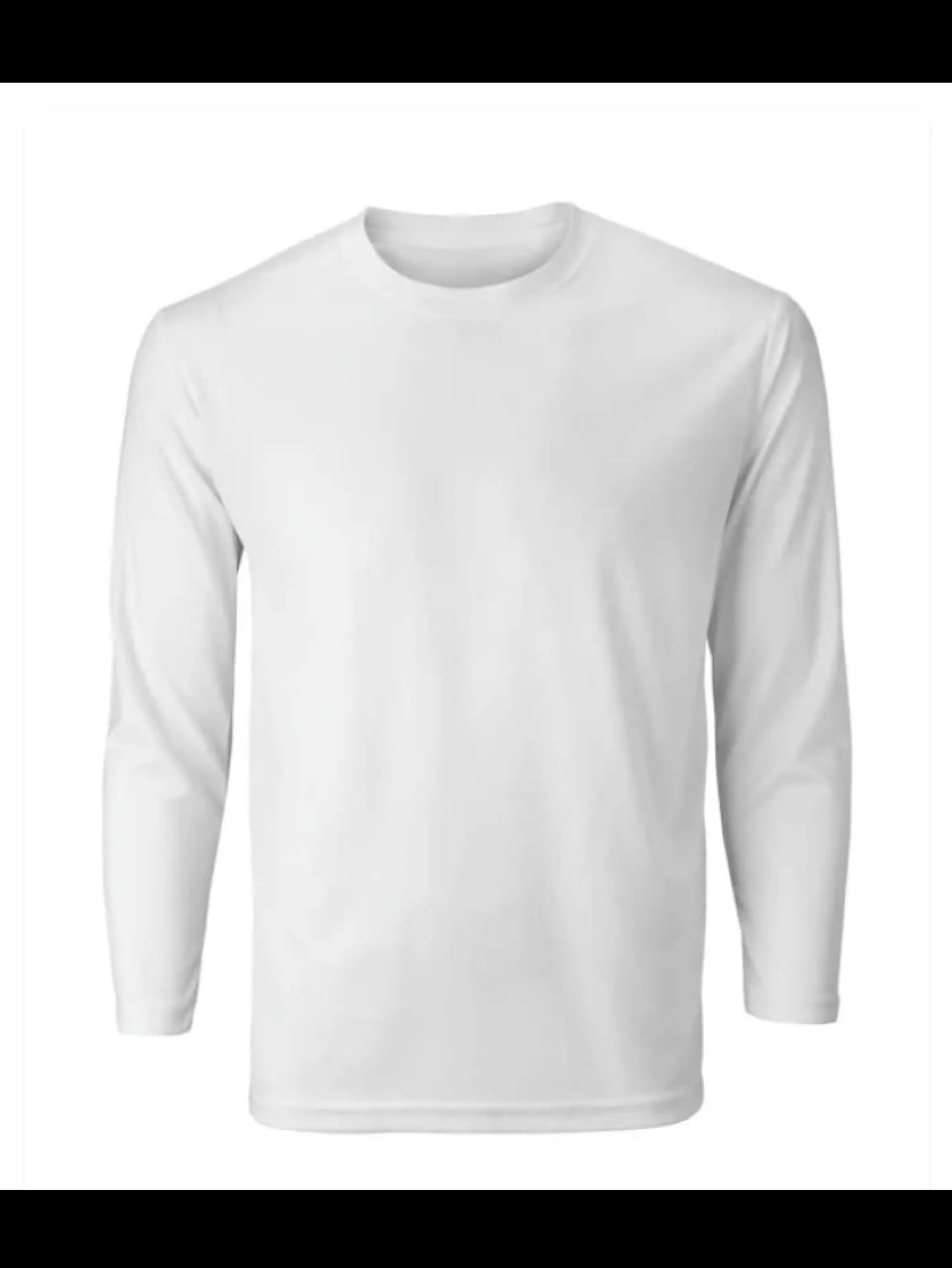 Camiseta básica branca manga longa masculina