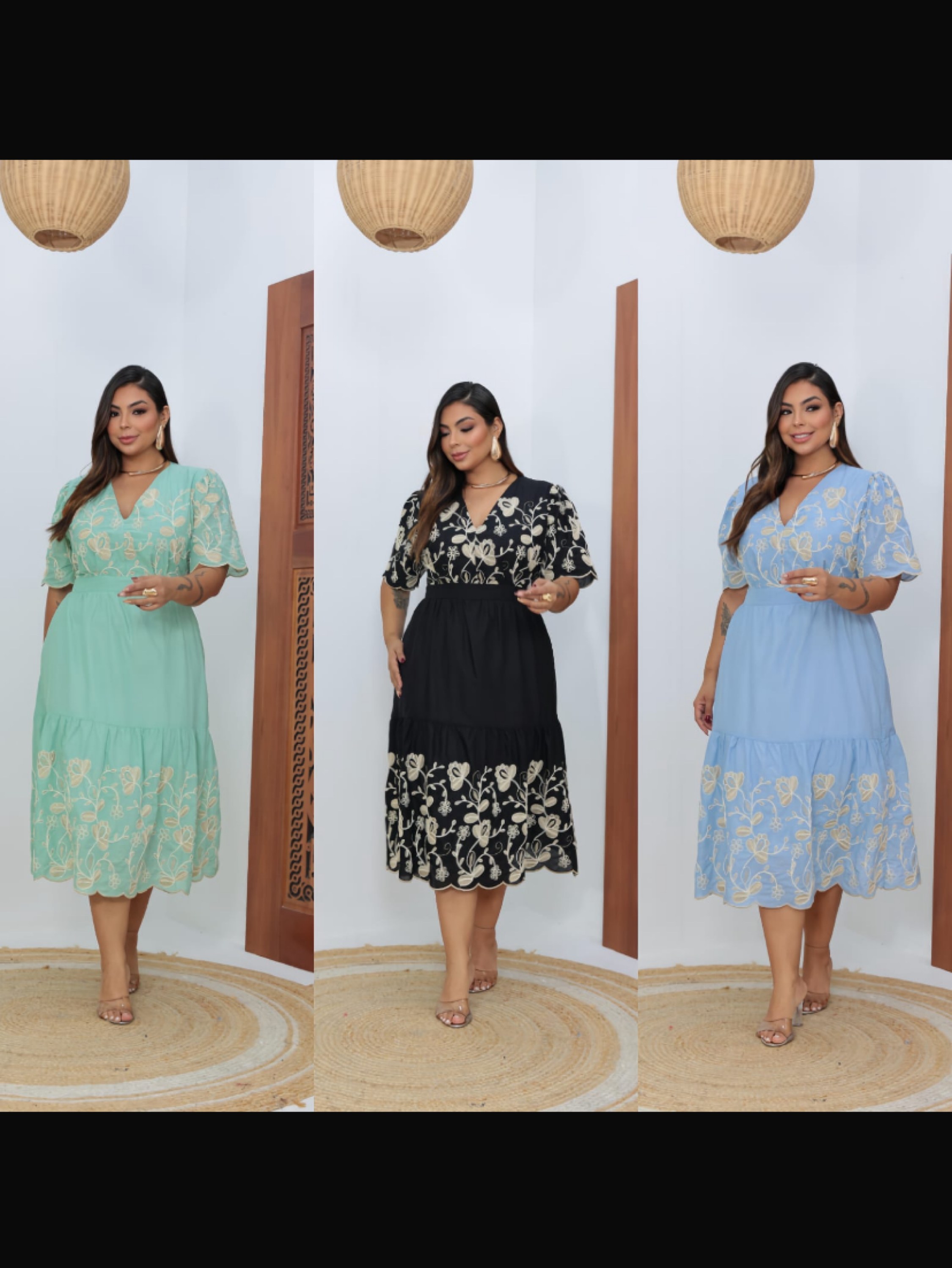 Vestido Marisa Bordado floral