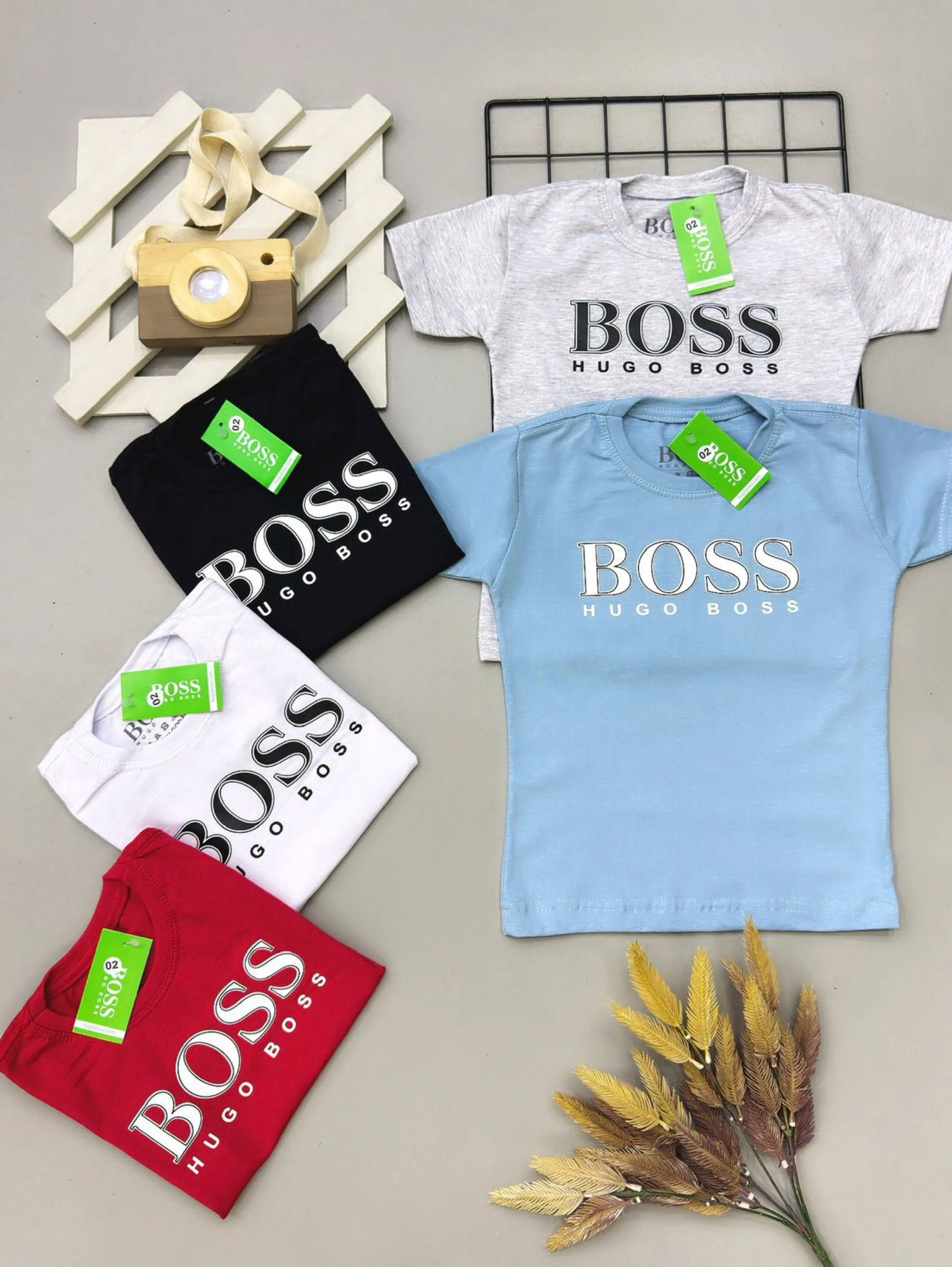 Camiseta manga curta Boss infantil /juvenil