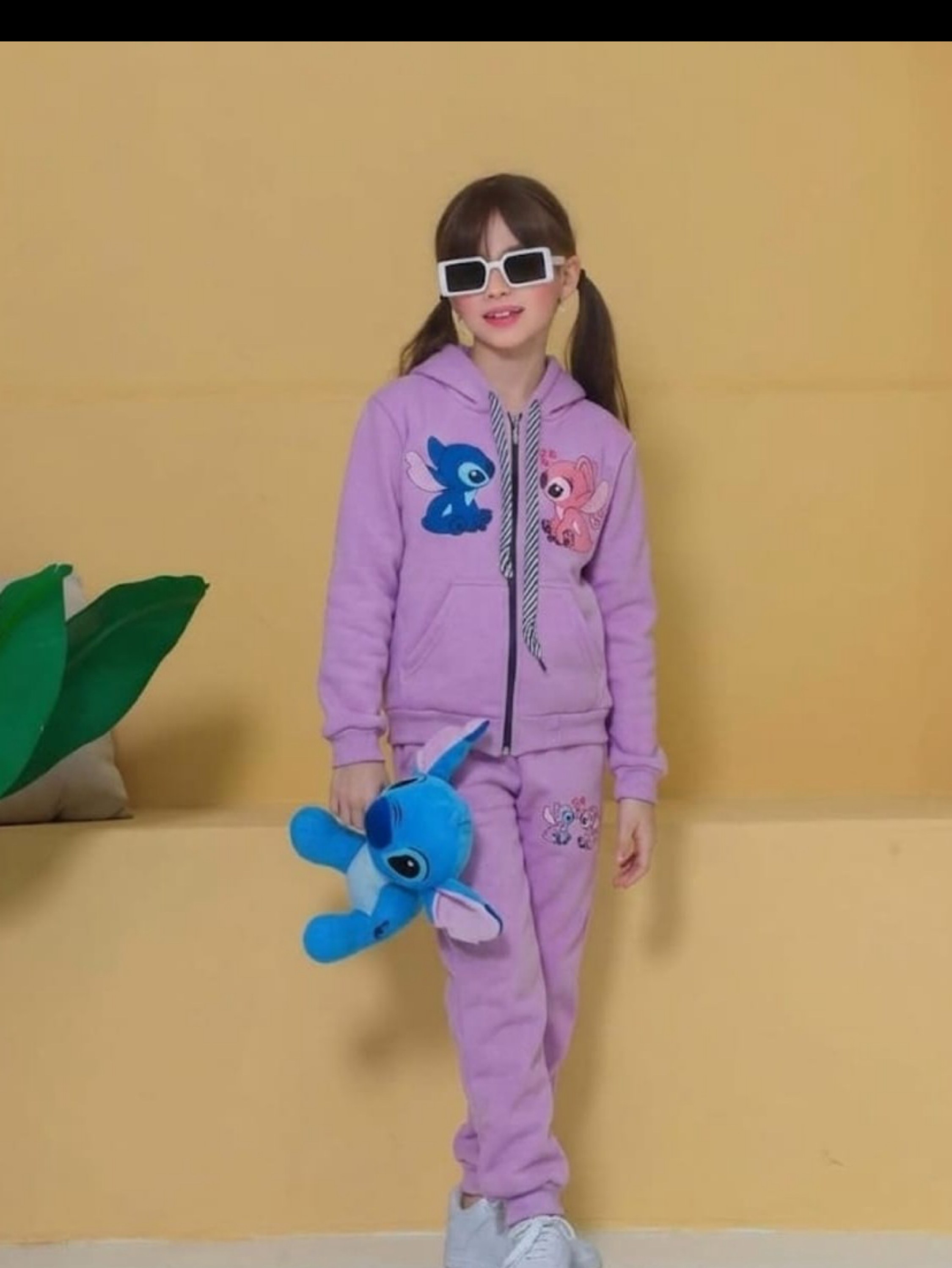 Conjunto de moletom flanelado 2 cabos juvenil