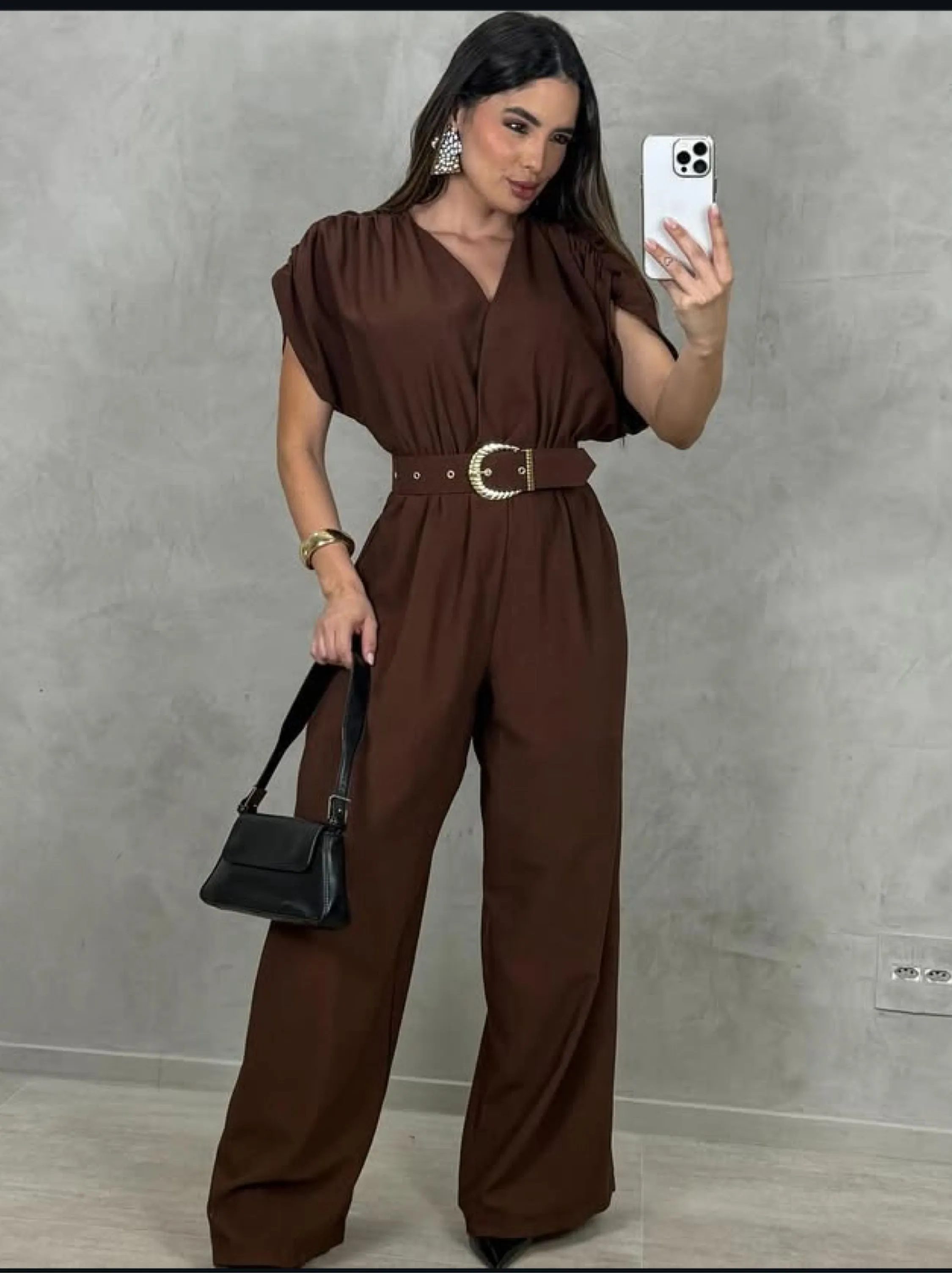 Macacão Pantalona tecido sensorial t/inico veste até 42