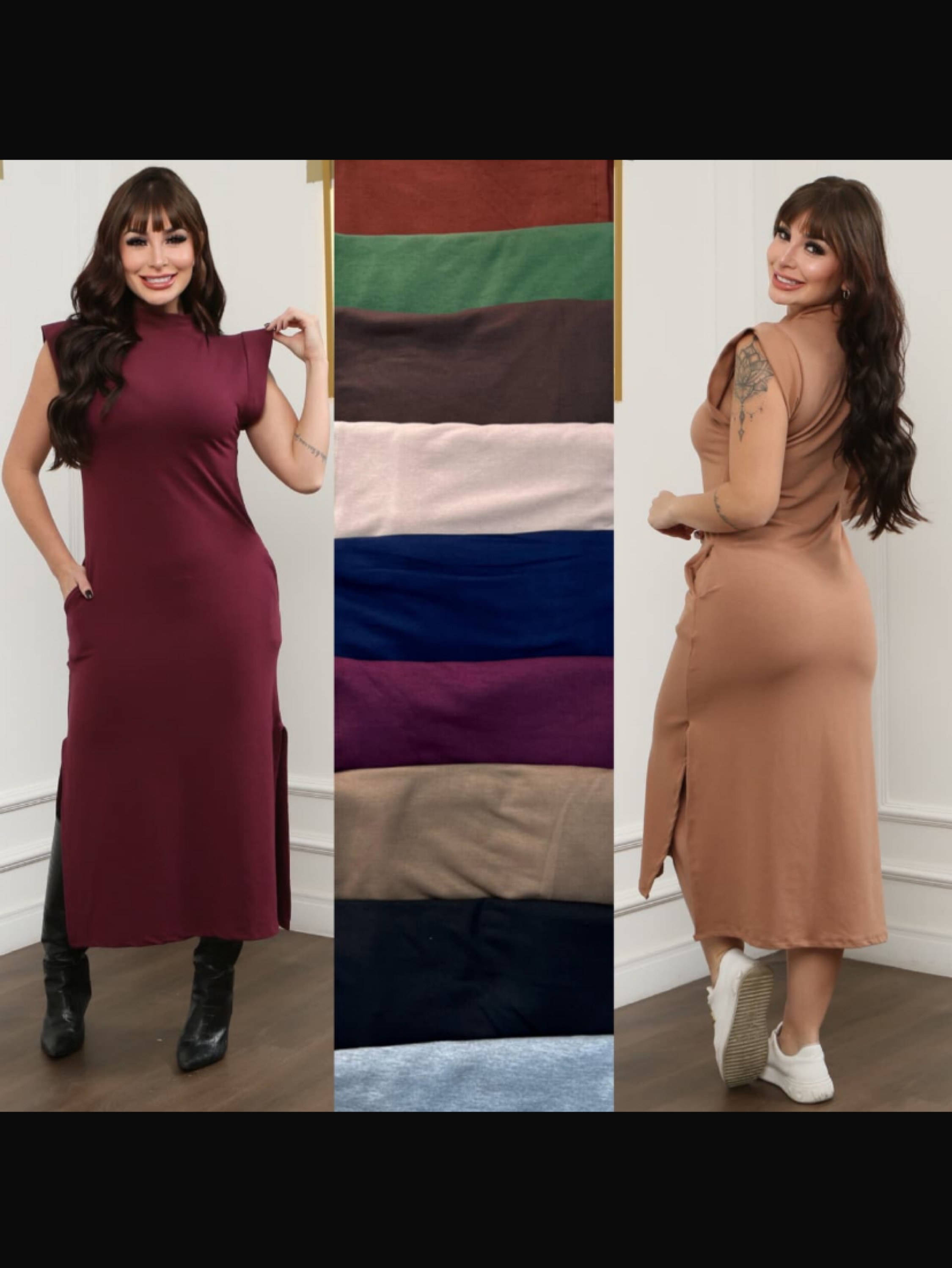 Vestido longo muscle