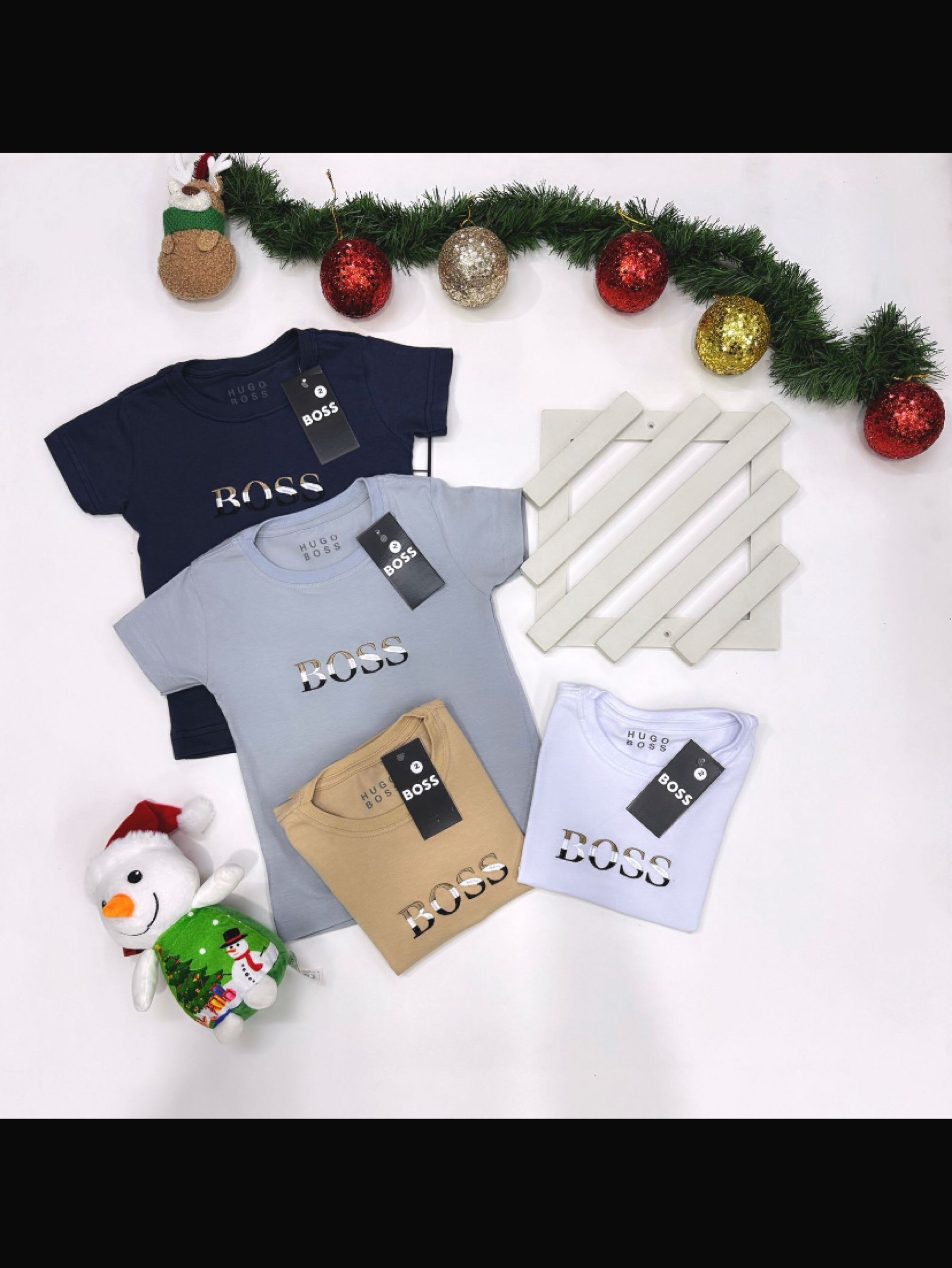 Camiseta Boss infantil /juvenil malha peruana