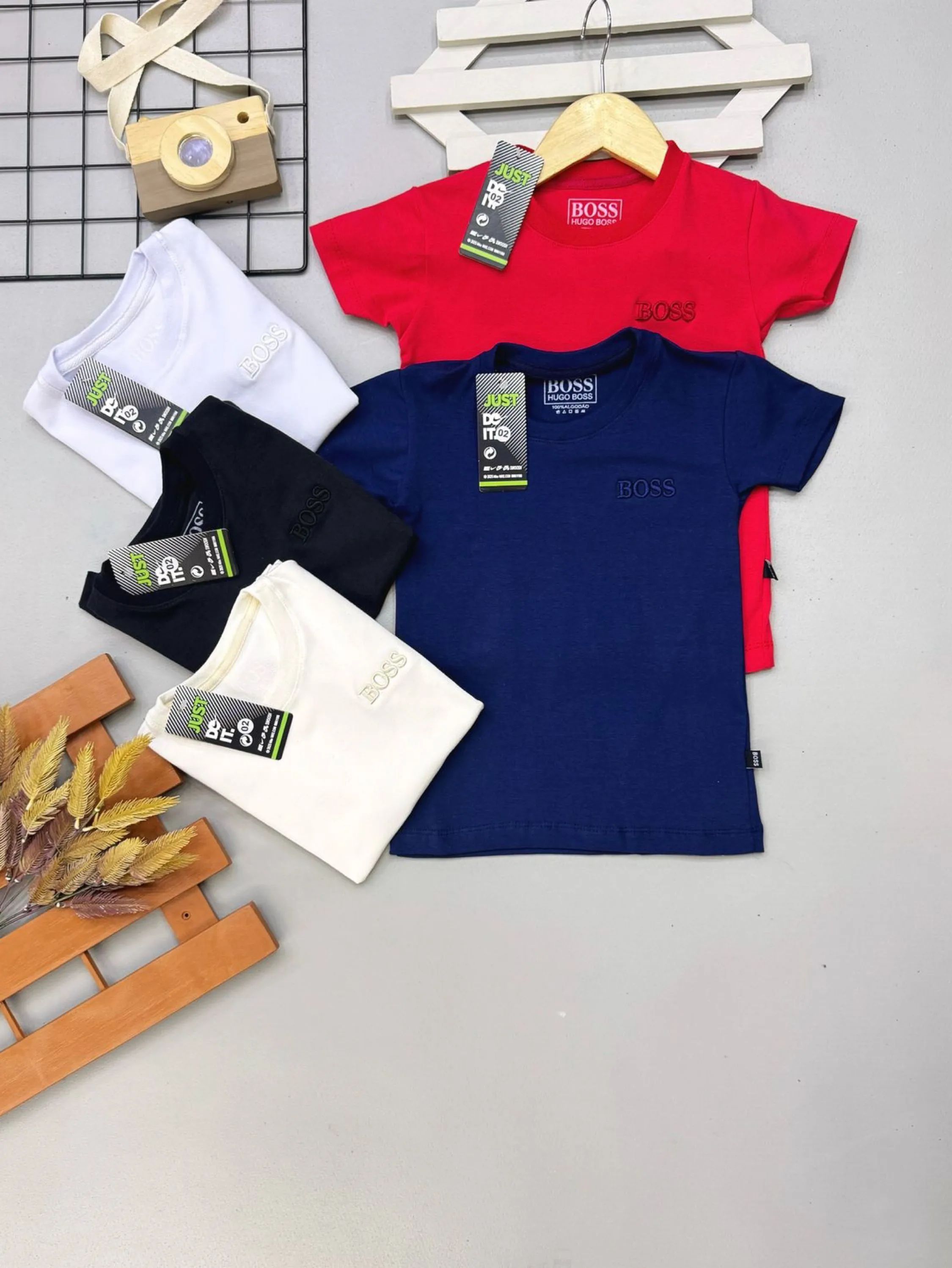 Camiseta Boss infantil /juvenil malha peruana