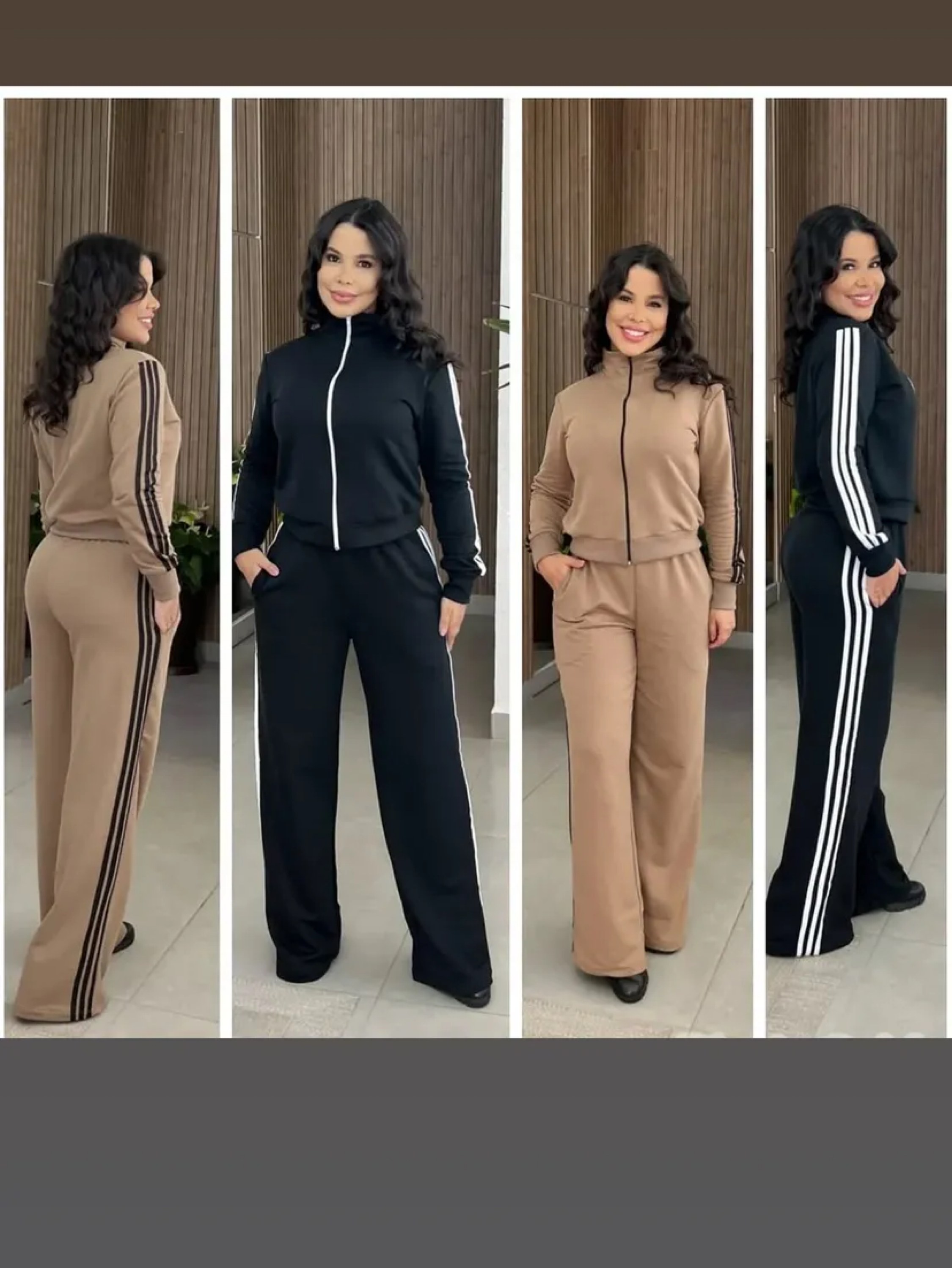 Conjunto de moletom calça reta ,e blusa