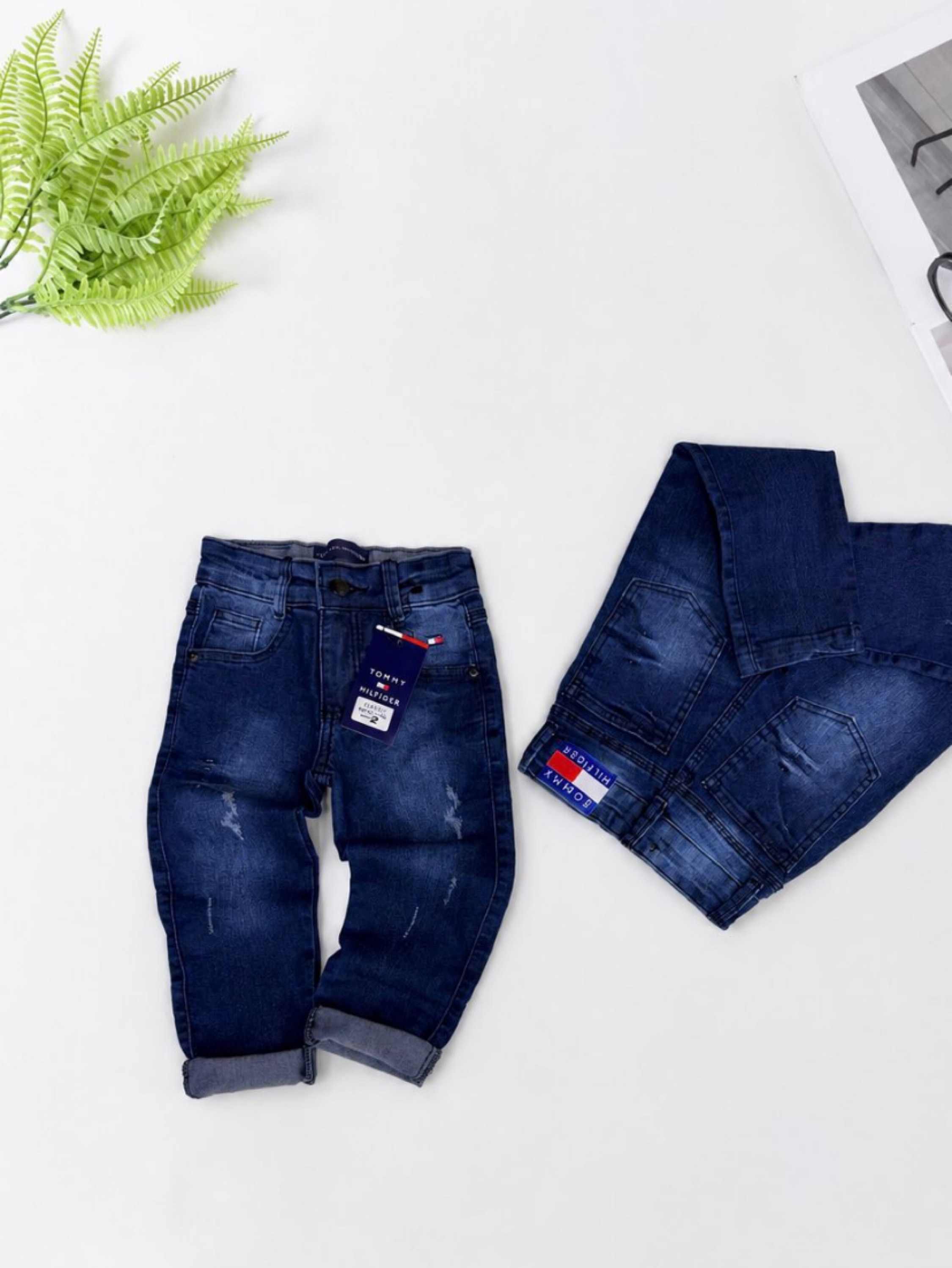 Calça jeans Tommy infantil/juvenil