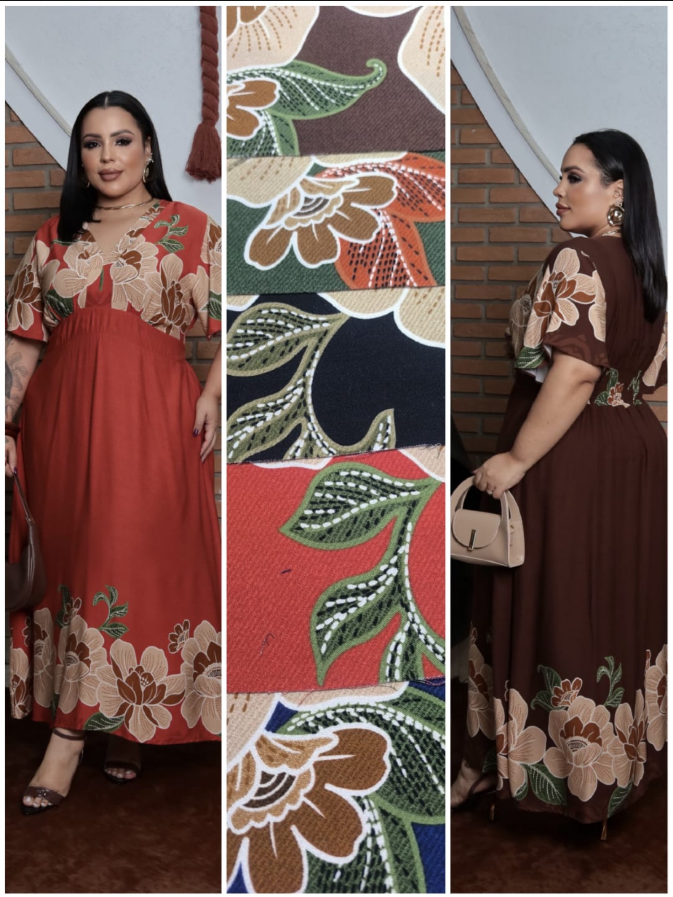 Vestido Anabela longo plus size