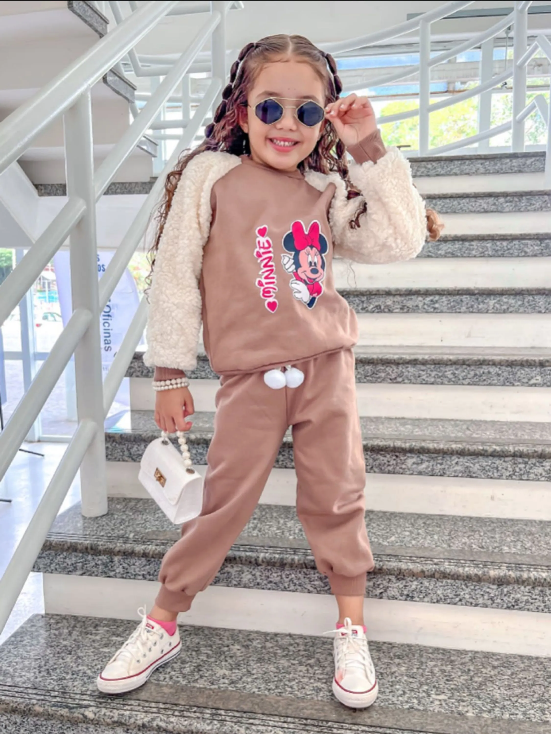 Conjunto de moletom infantil c/aplicação