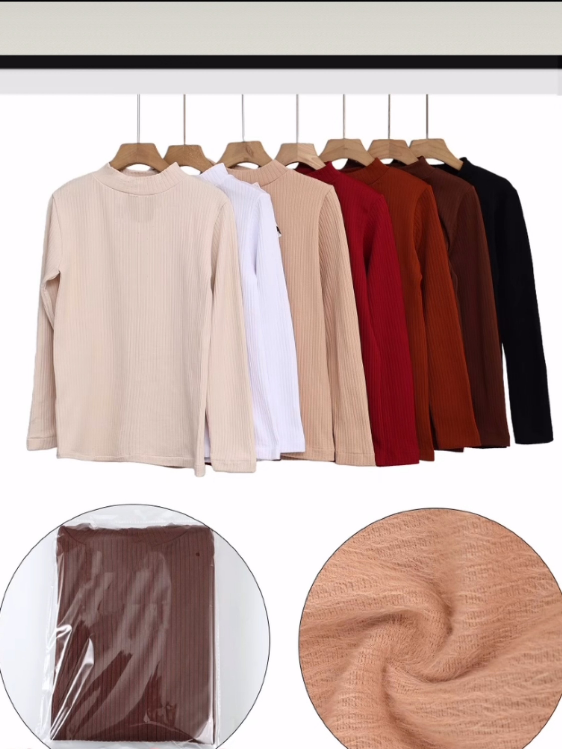 Pacote com 12 blusas TÉRMICAS gola alta