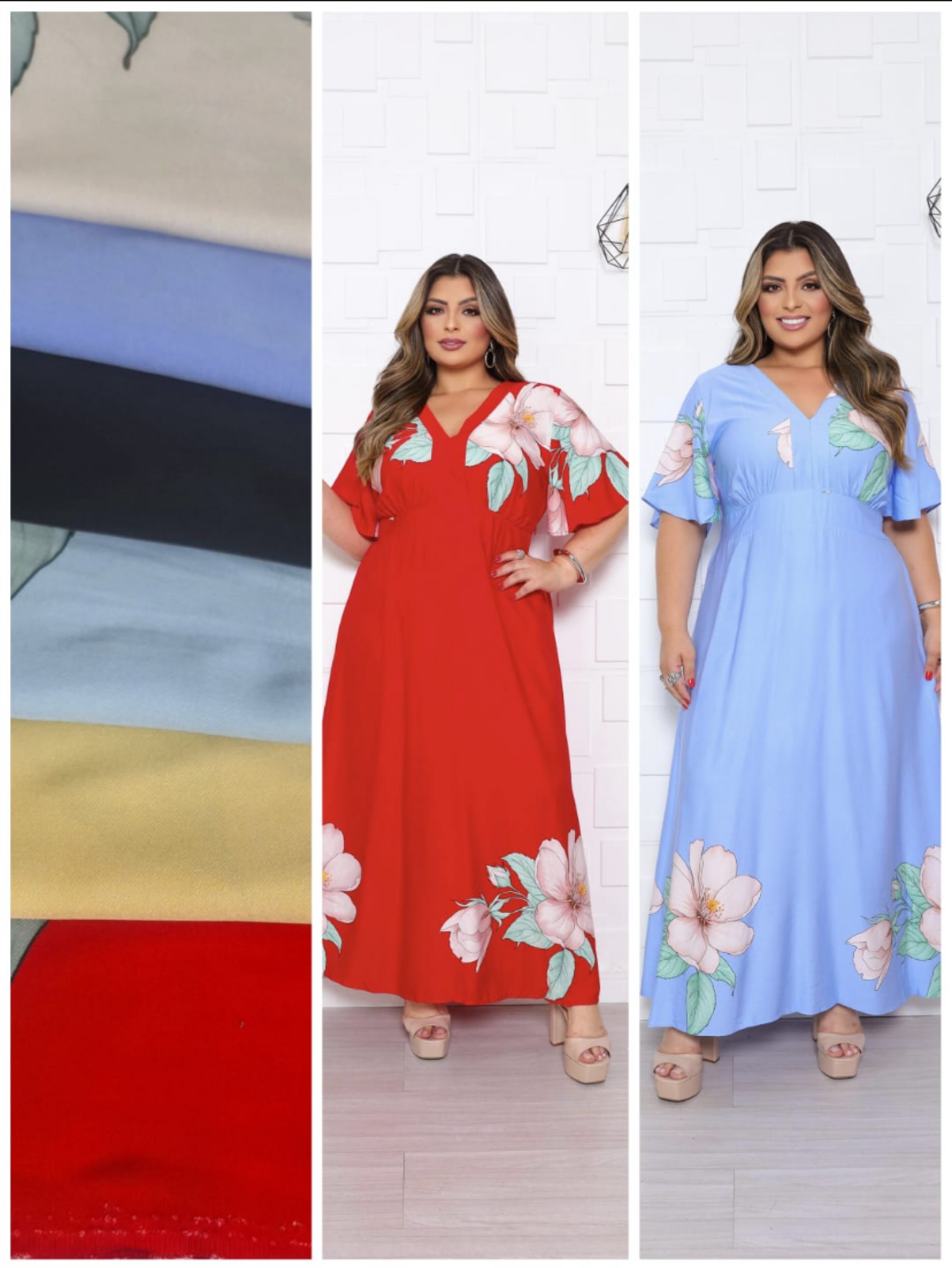 Vestido longo Anabella Plus estampado