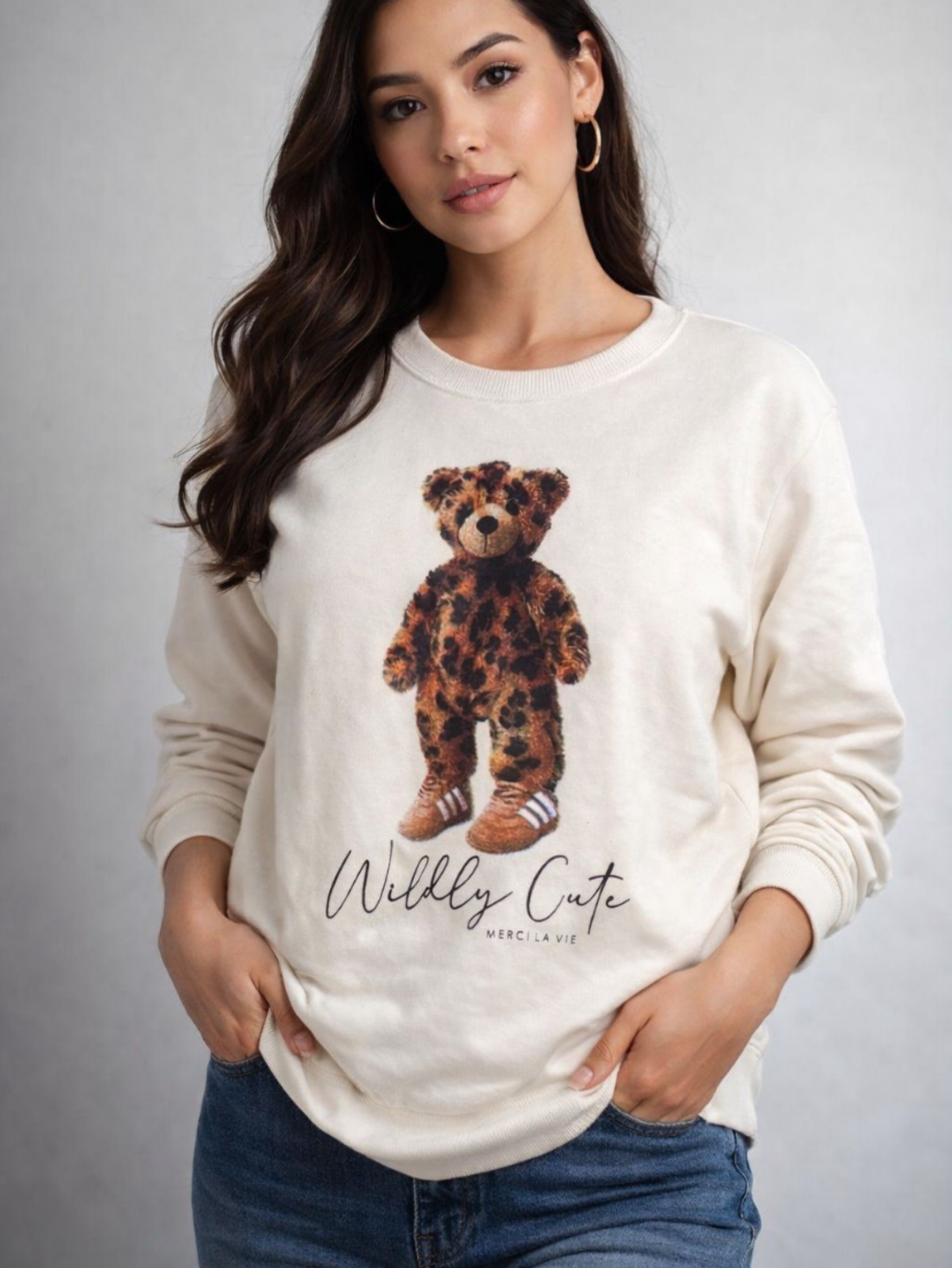 Kit com 4 blusas de moletom urso