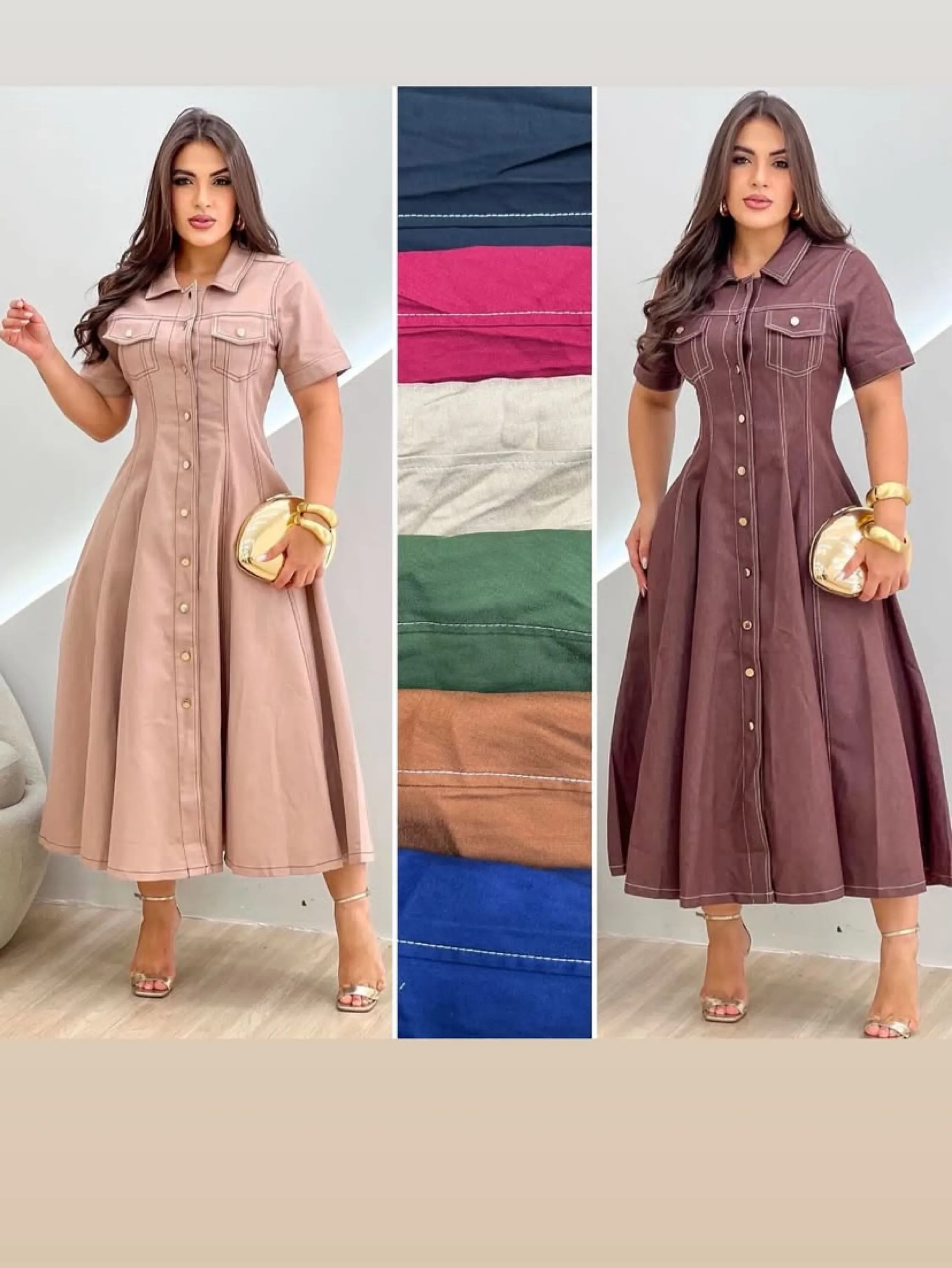 Vestido mídi rodado tecido sensorial t,único