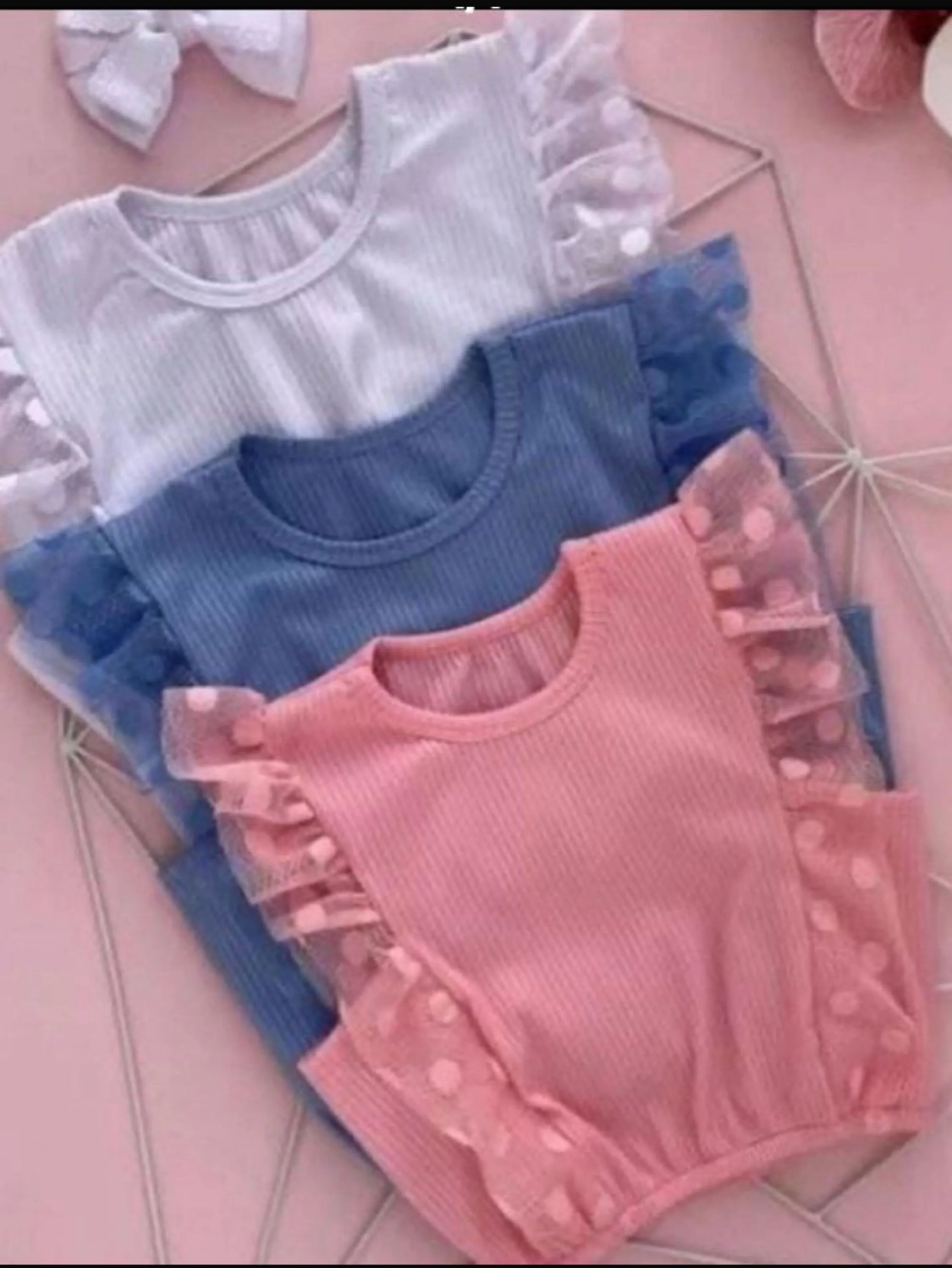 Blusinha infantil tecido canelado