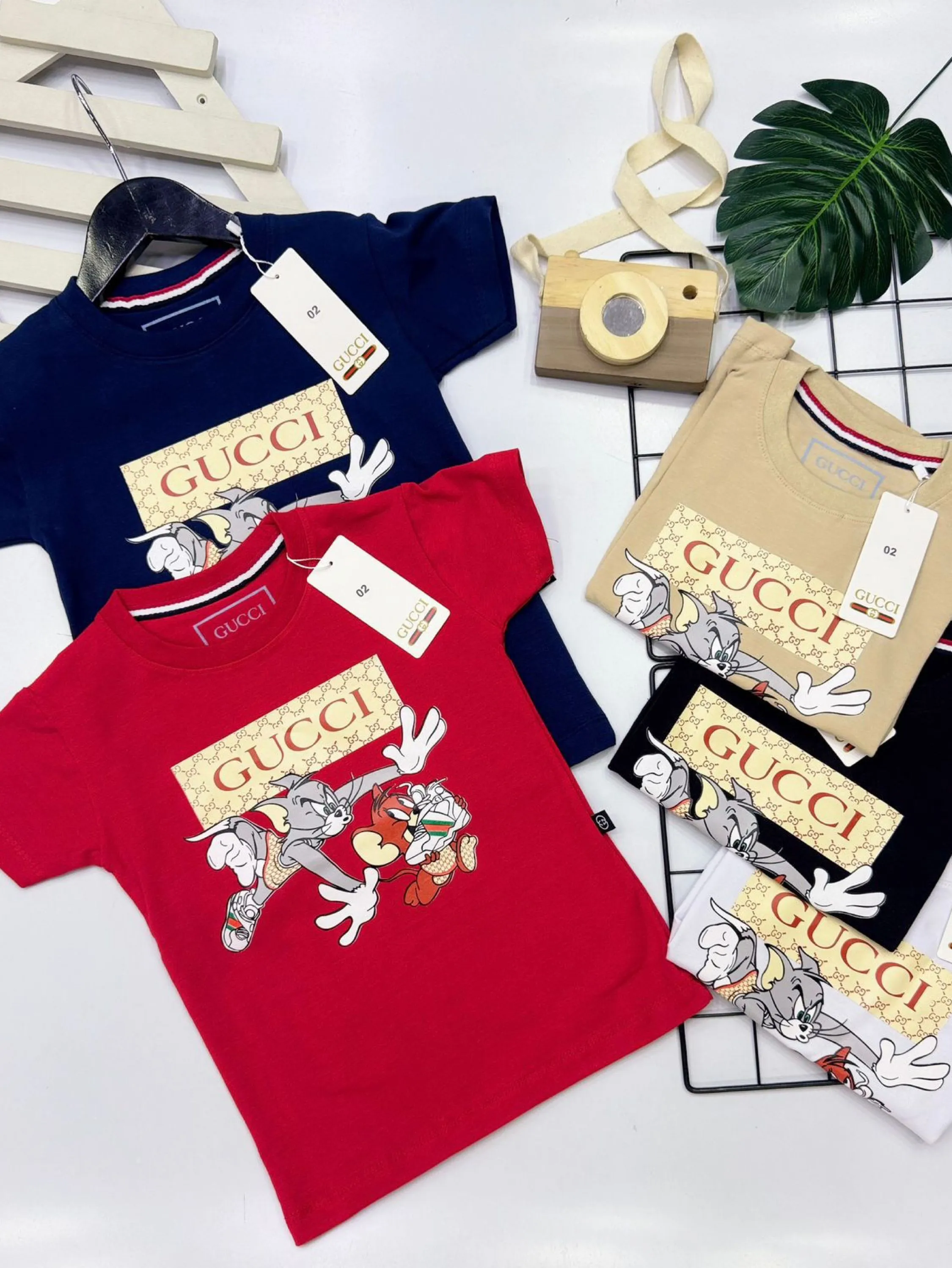 Camiseta Gucci infantil/juvenil malha peruana