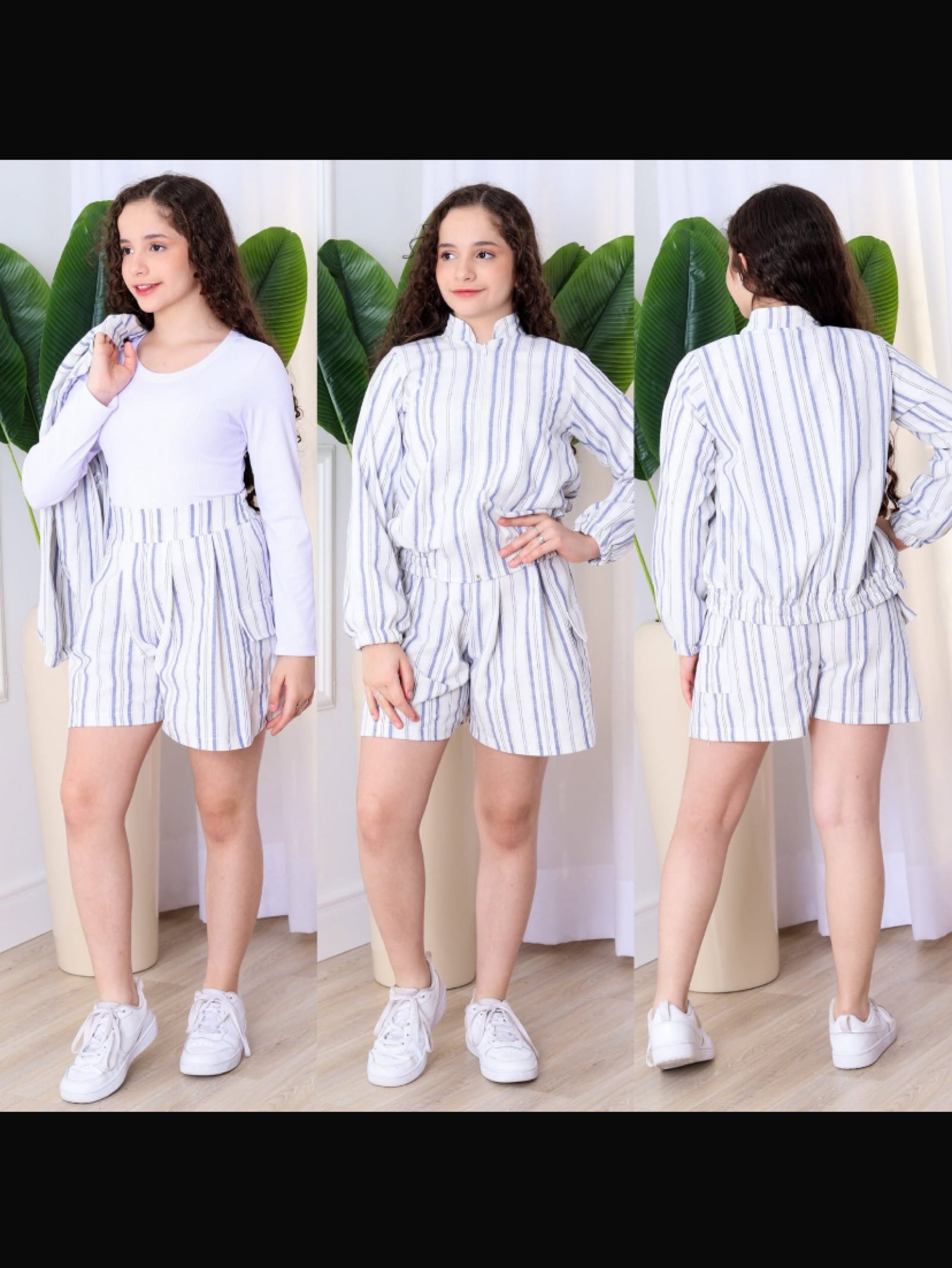 Conjunto de linho manga longa