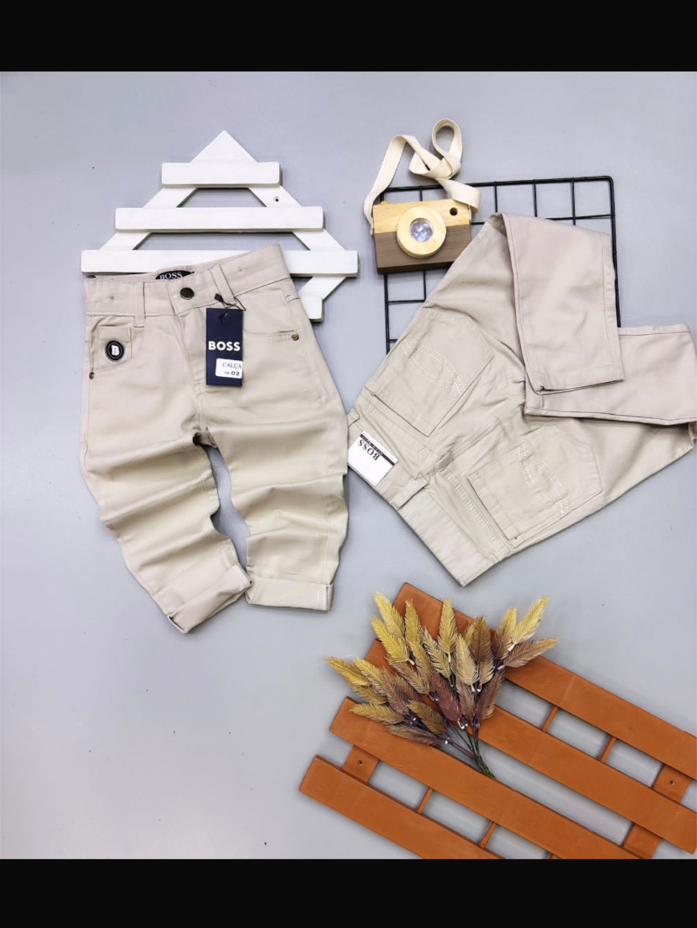 Calça Sarja básica Boss infantil/juvenil