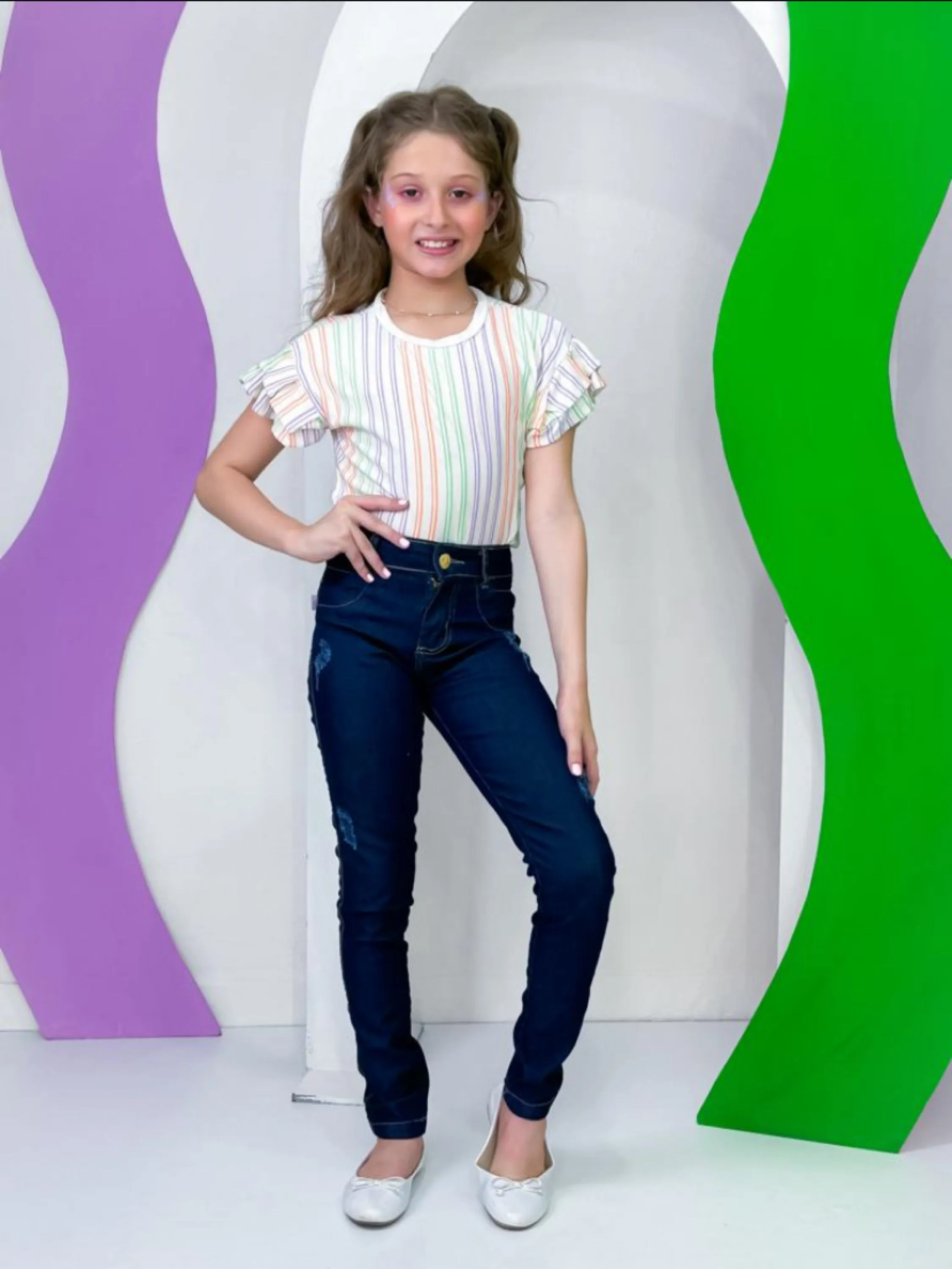Calça skinny jeans infantil/juvenil