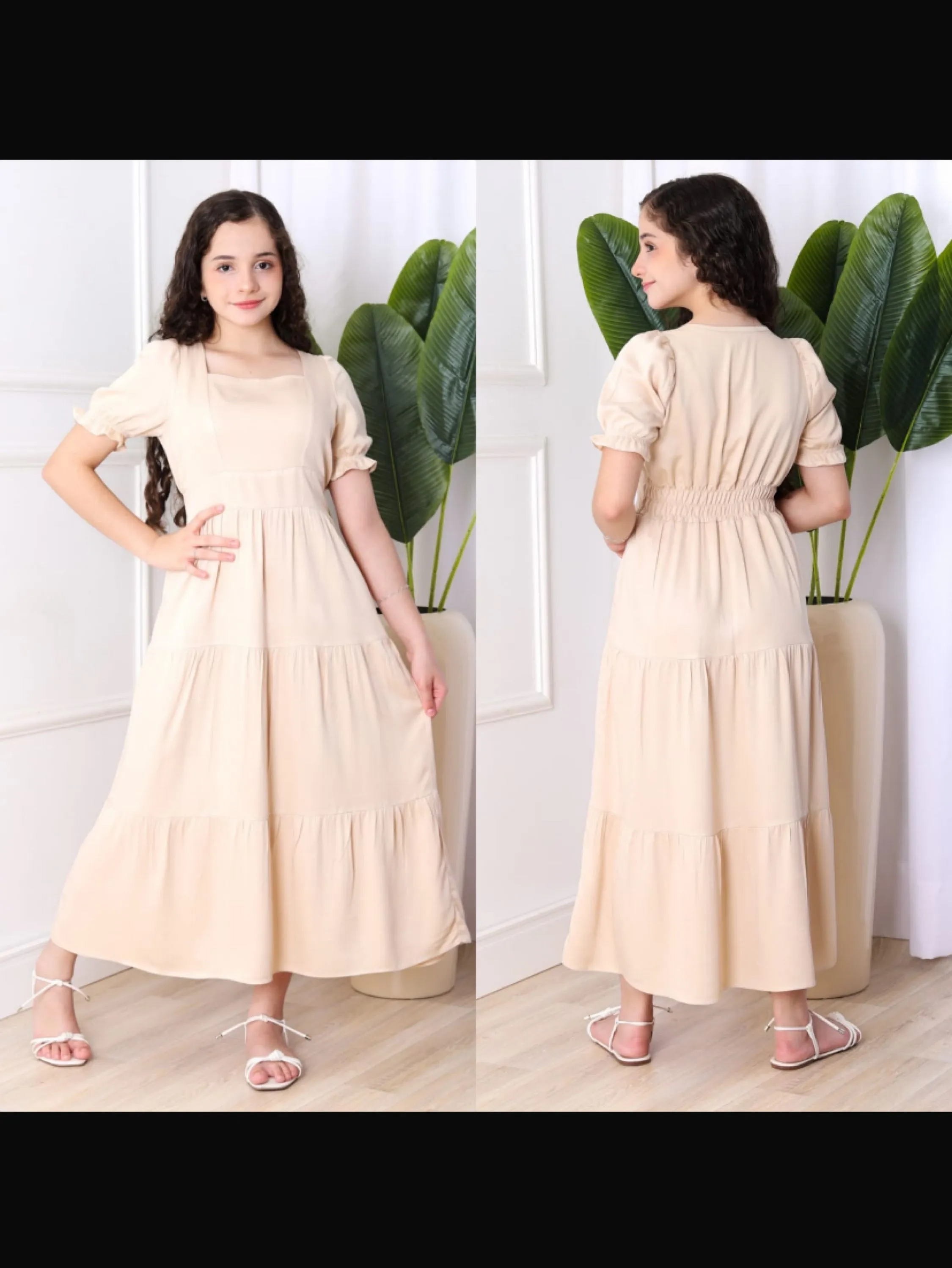 Vestido longo manguinha princesa ,elastex atrás