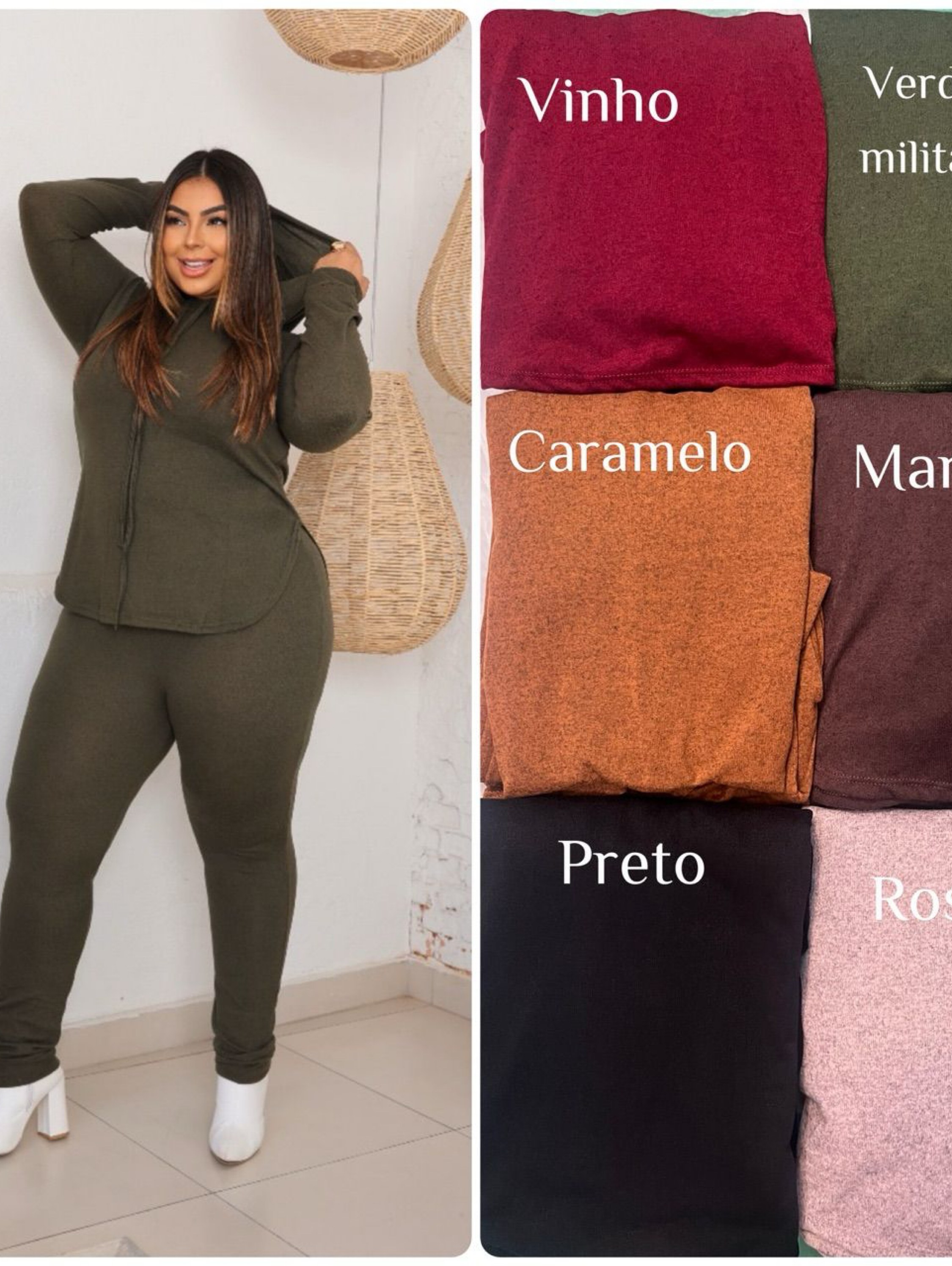 Conjunto calça e blusa com capuz