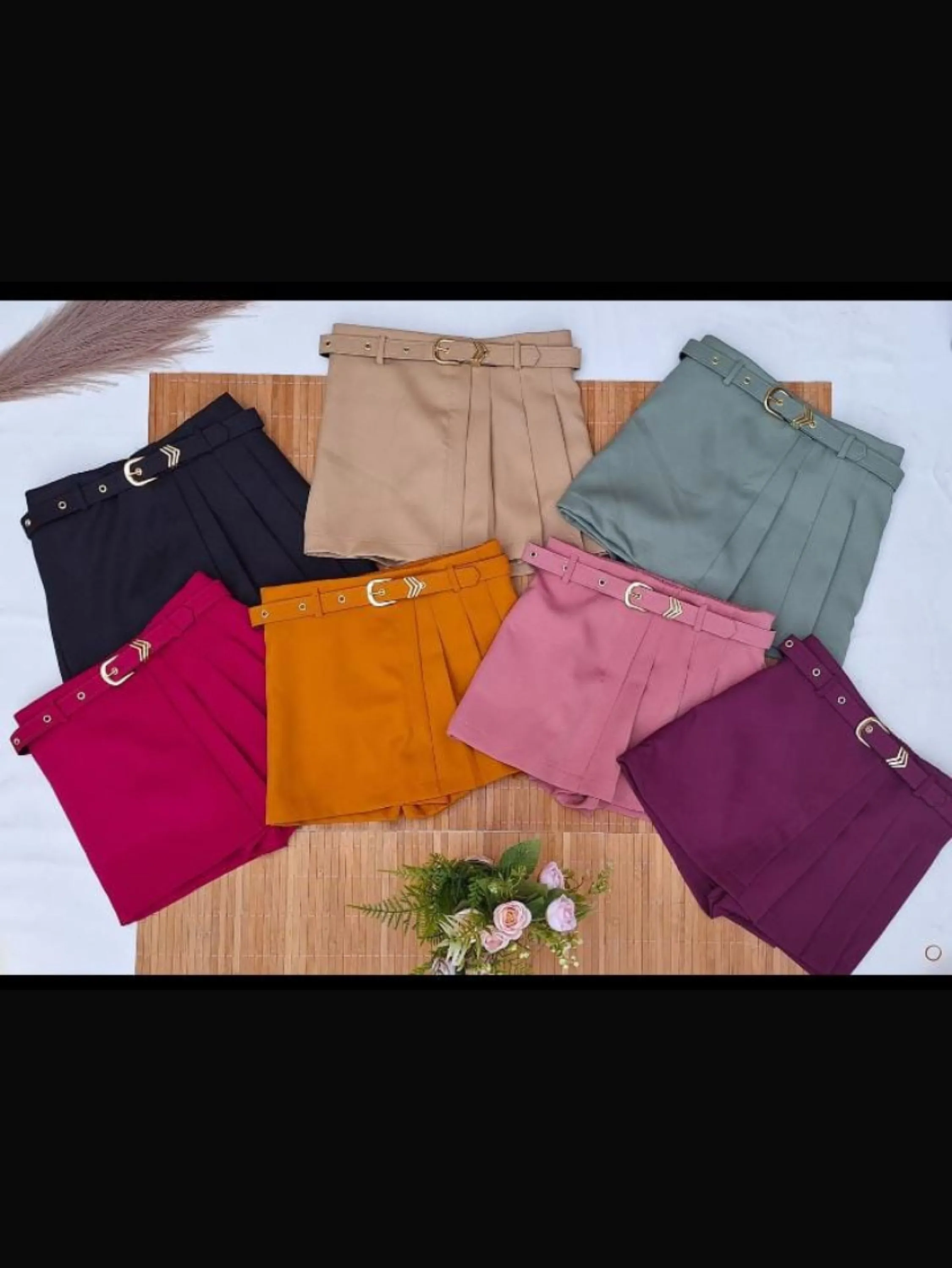 Shorts saia juvenil tecido Alfaiataria (Linda )