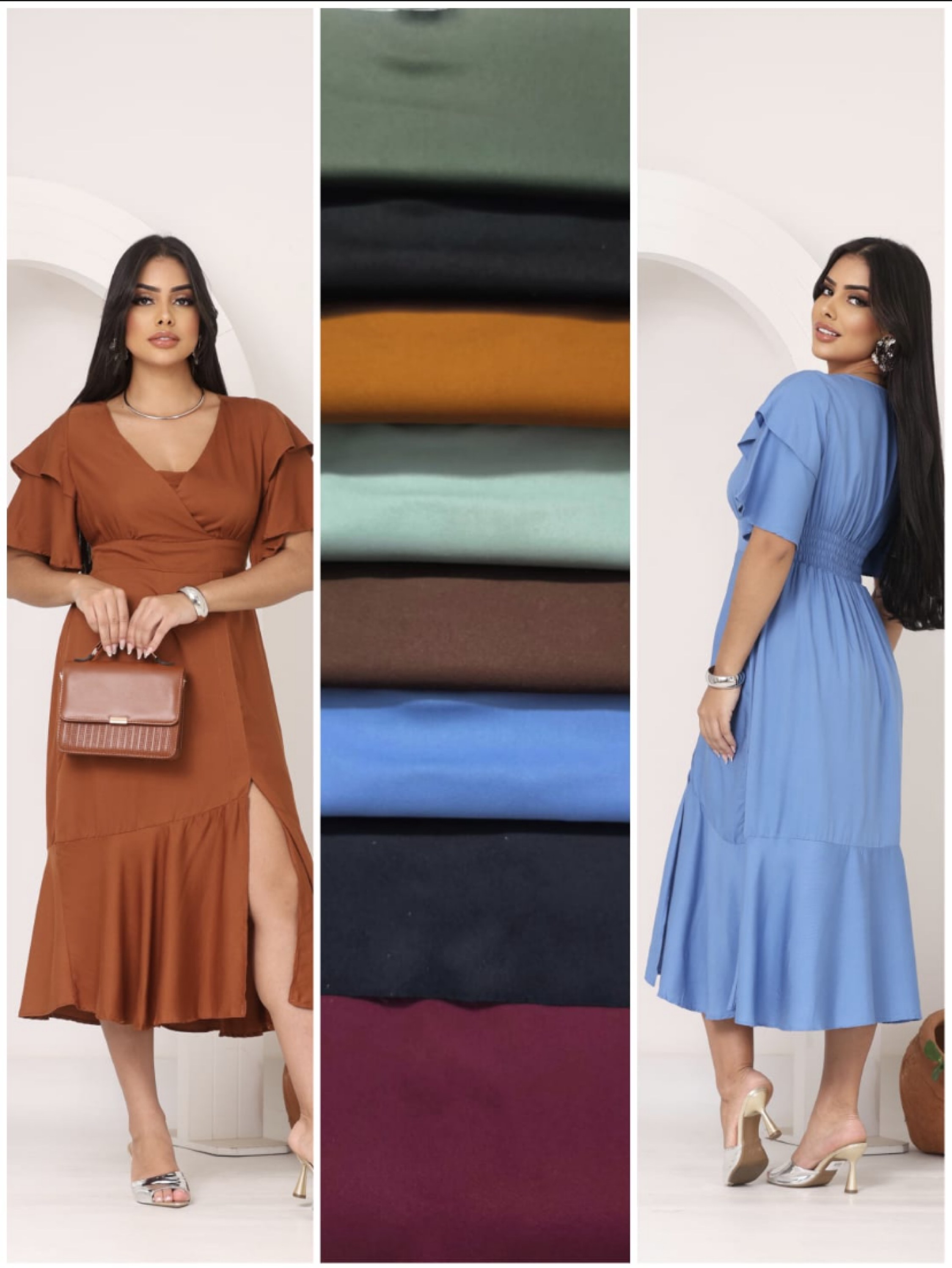 Vestido Camila slim midi