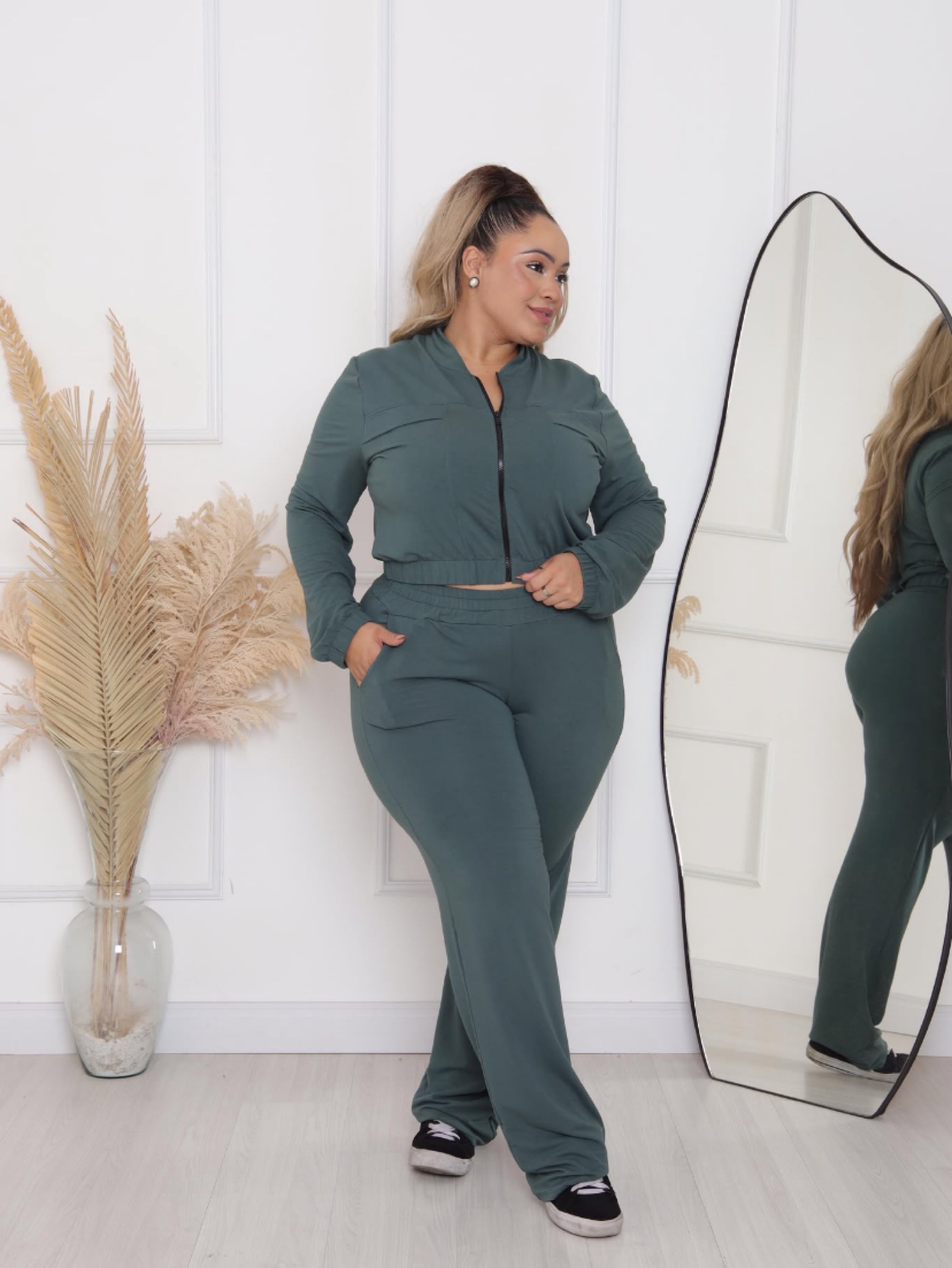 Conjunto Moletinho Olívia Plus size