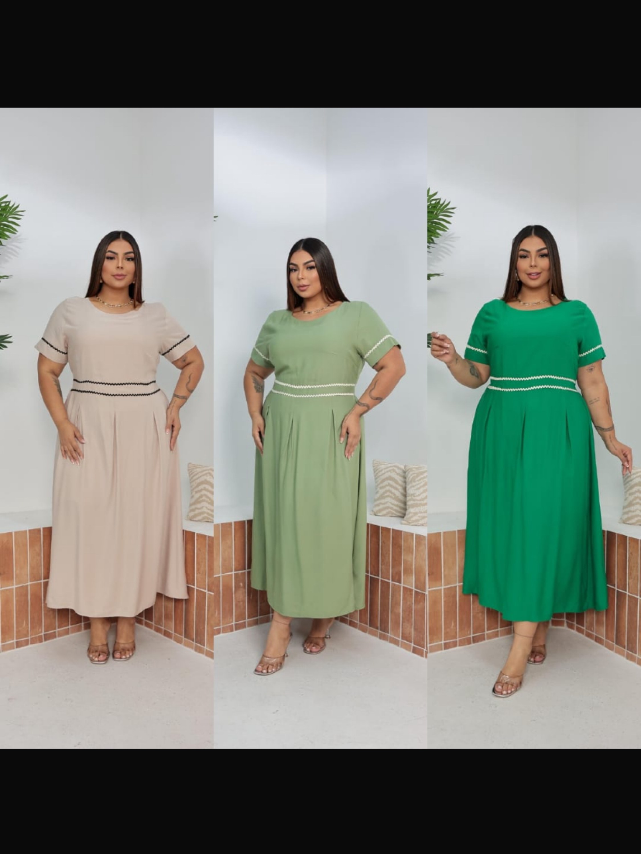 Vestido Luana longuete Plus size